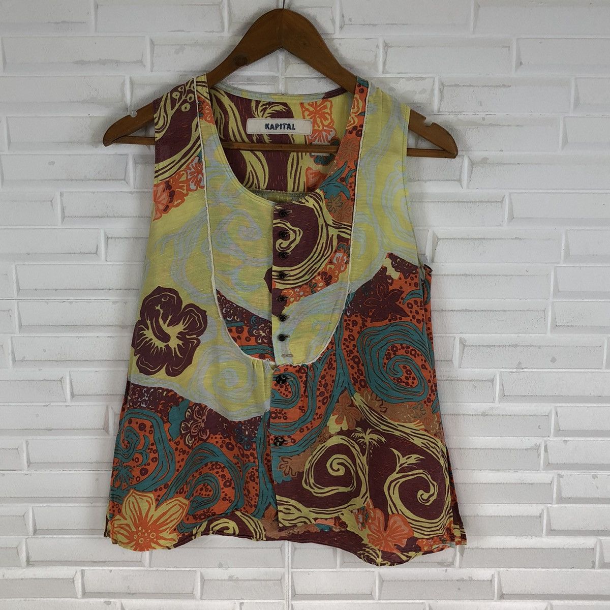 Kapital × Vintage KAPITAL TANKTOP FLORAL NICE DESIGN Size US S / EU 44-46 / 1 - 2 Thumbnail