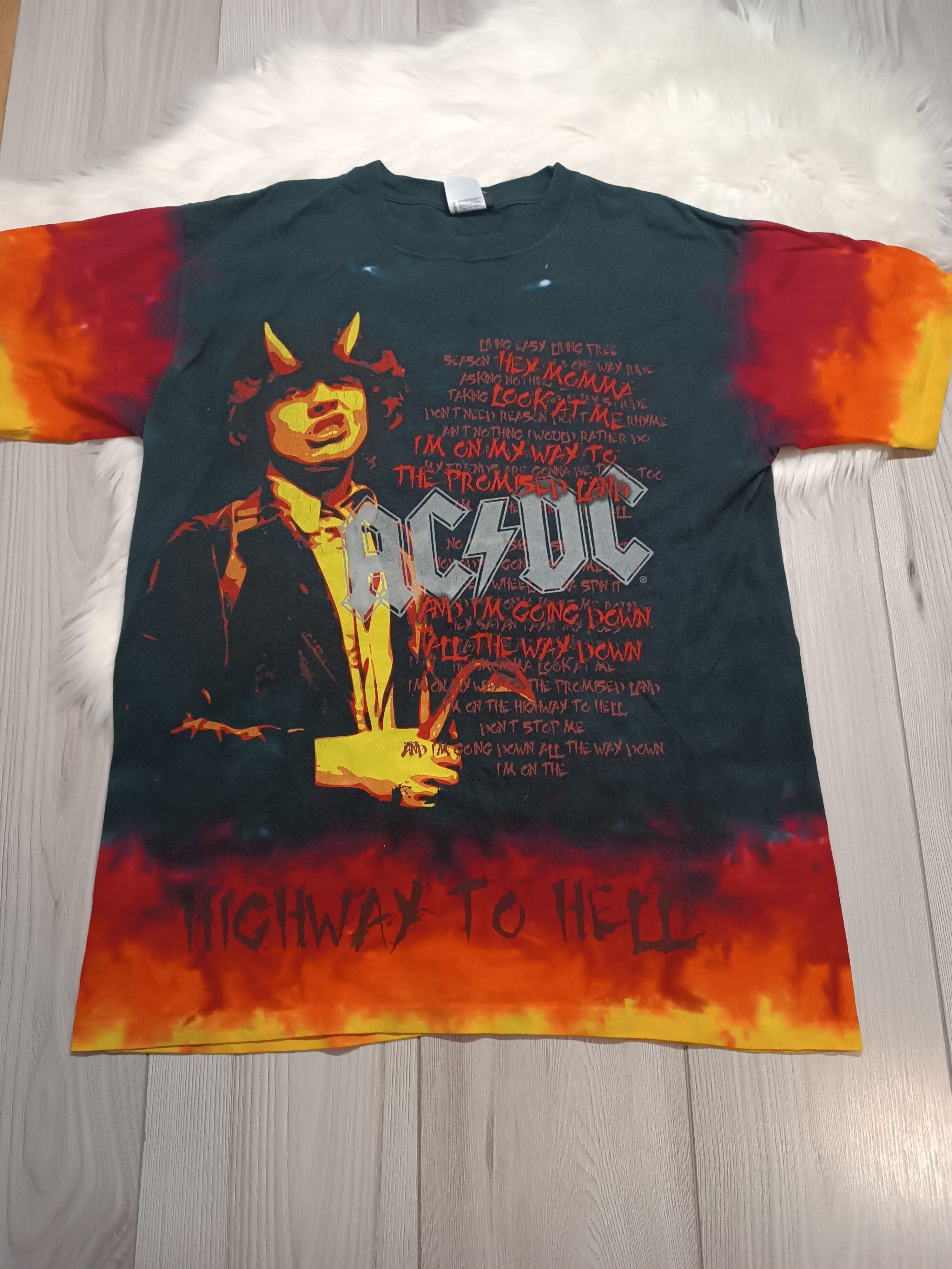 Vintage Vintage Liquid Blue AC/DC Higway to Hell T Shirt AOP | Grailed