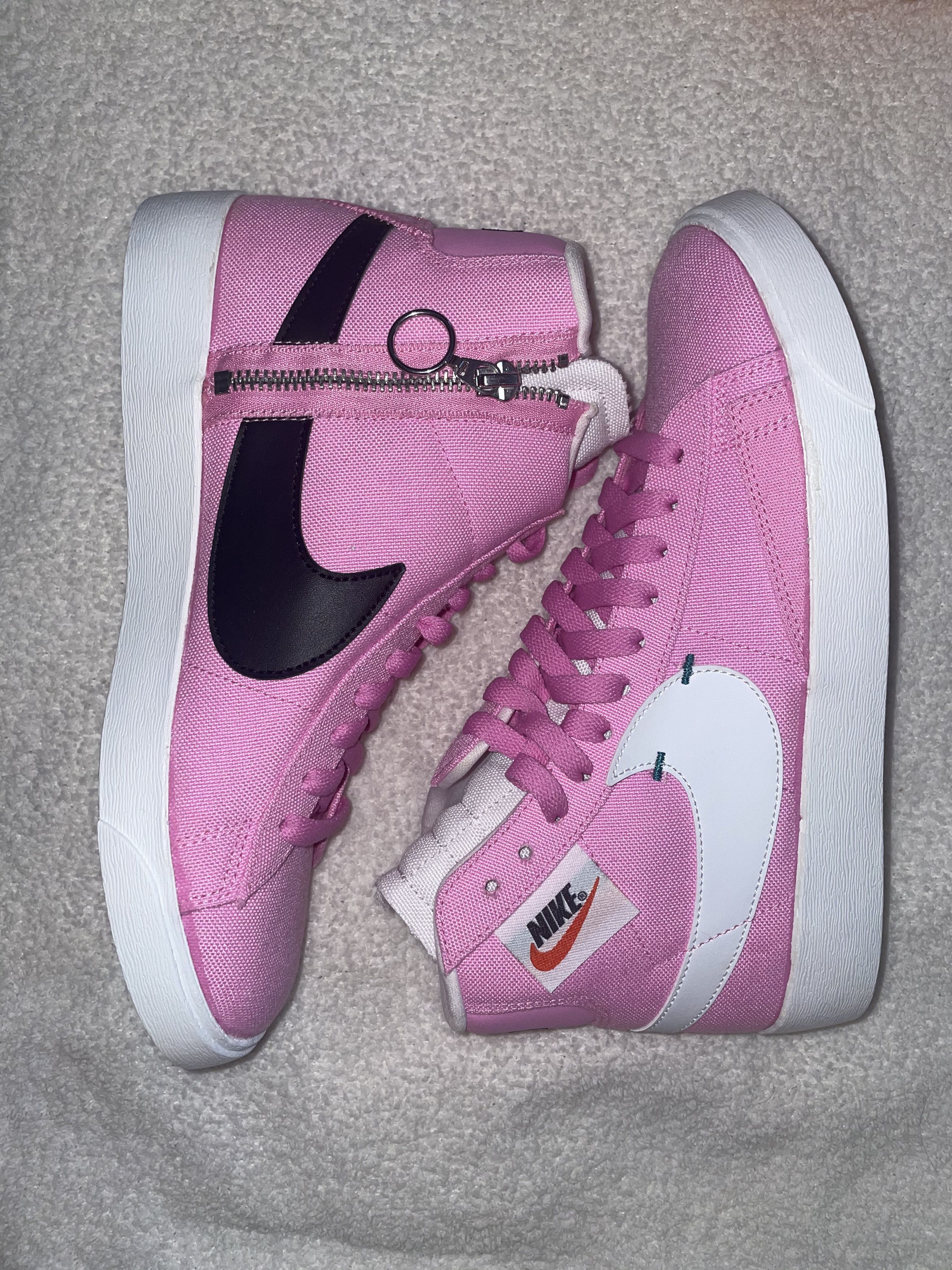 low top pink nike blazers