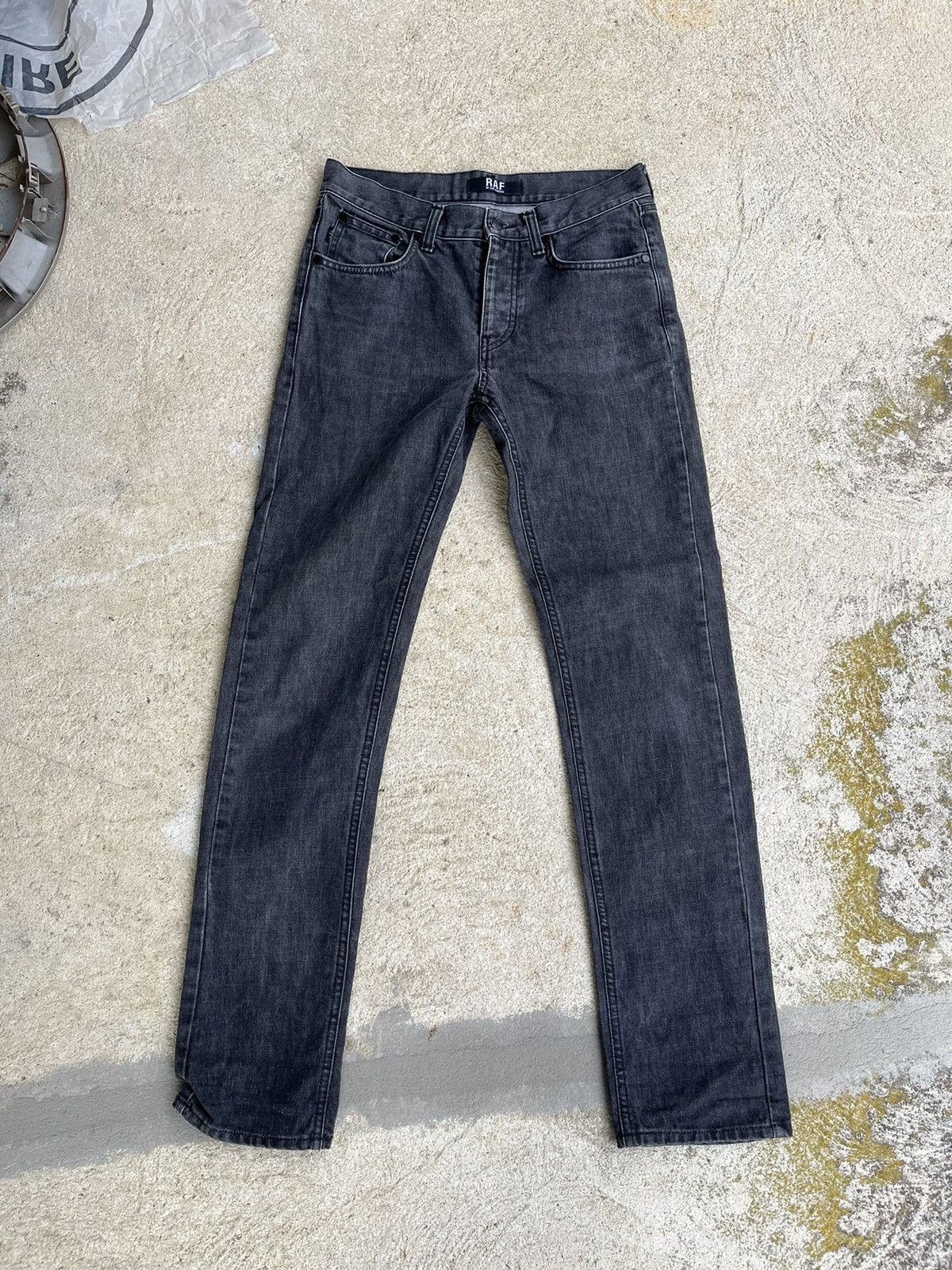 Raf Simons × Raf by Raf Simons Raf Simons Waxed Coated Denim Jeans