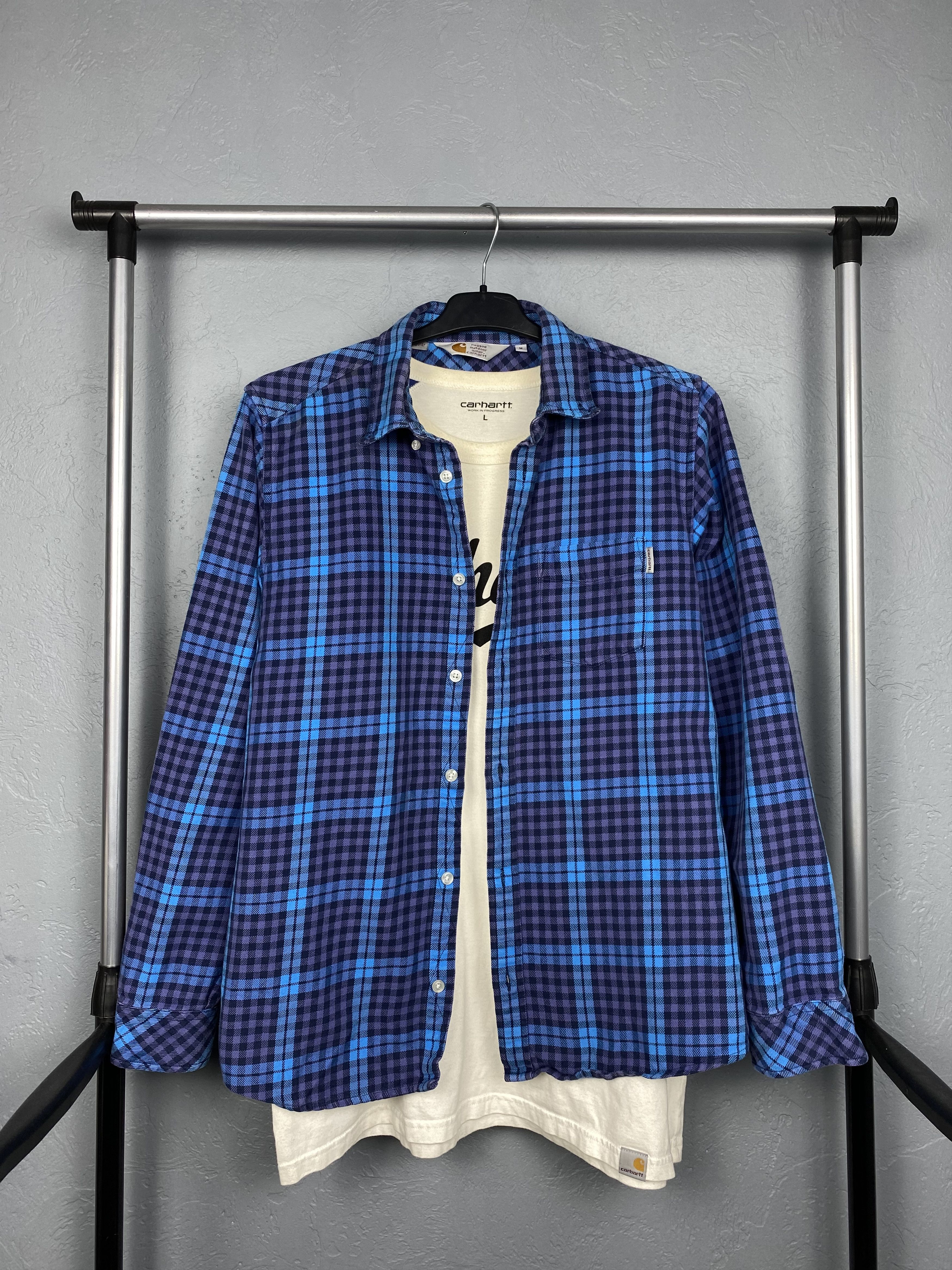 Carhartt × Flannel Carhartt Vintage Flannel Mens Shirt Size US M / EU 48-50 / 2 - 1 Thumbnail