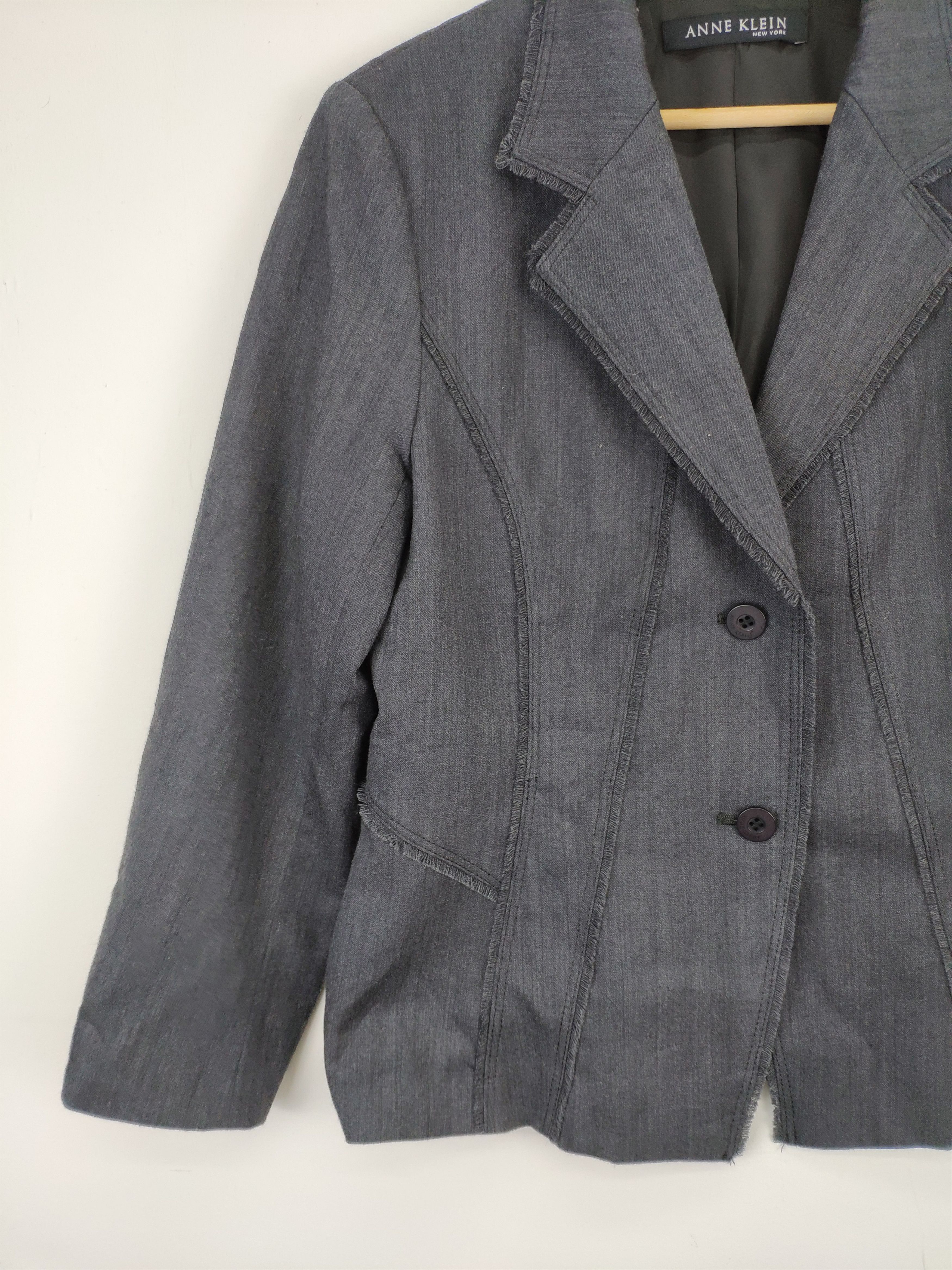 Japanese Brand Anne Klein Wool Blazer Avant Garde Size S / US 4 / IT 40 - 11 Thumbnail