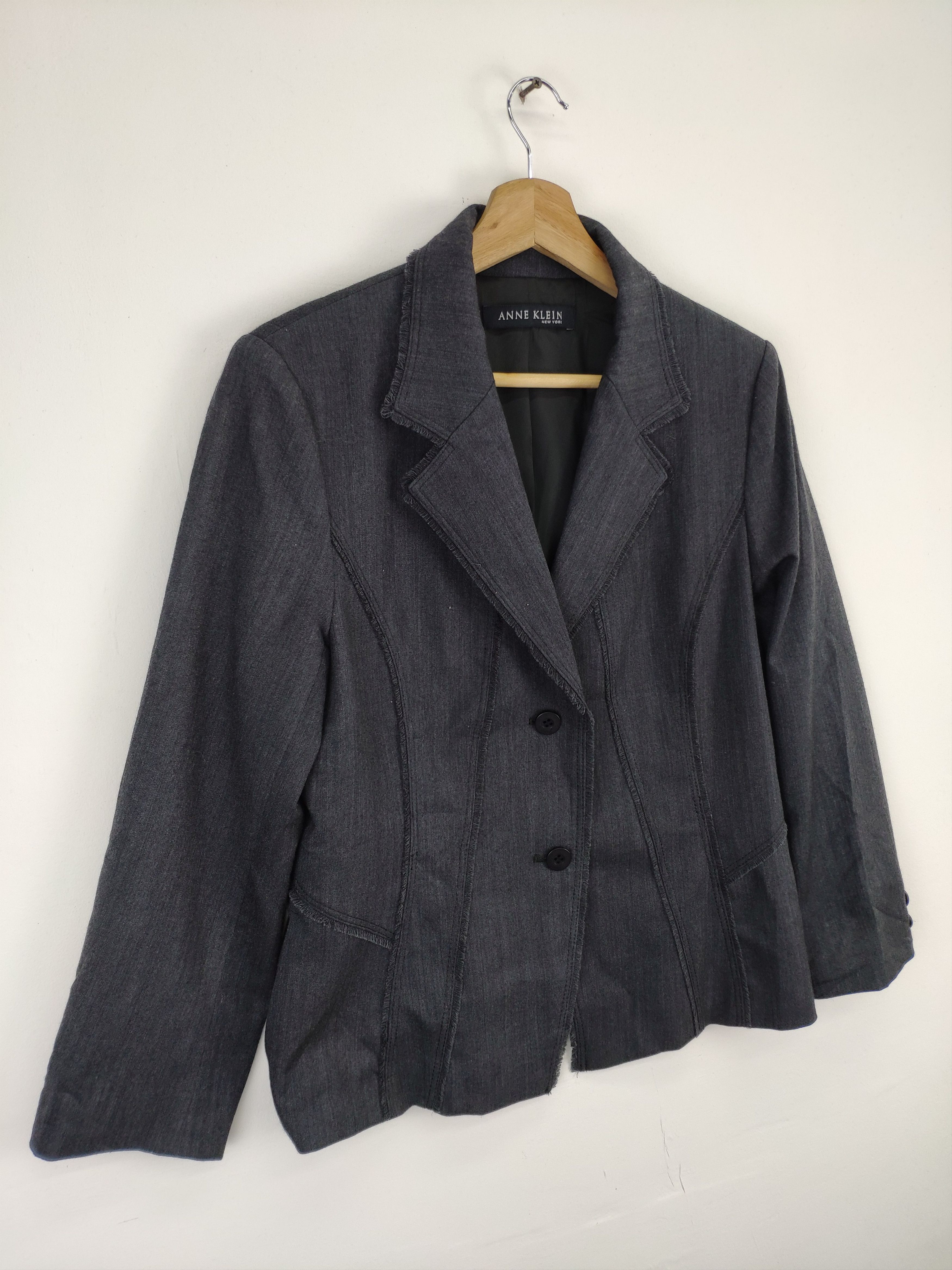 Japanese Brand Anne Klein Wool Blazer Avant Garde Size S / US 4 / IT 40 - 7 Thumbnail