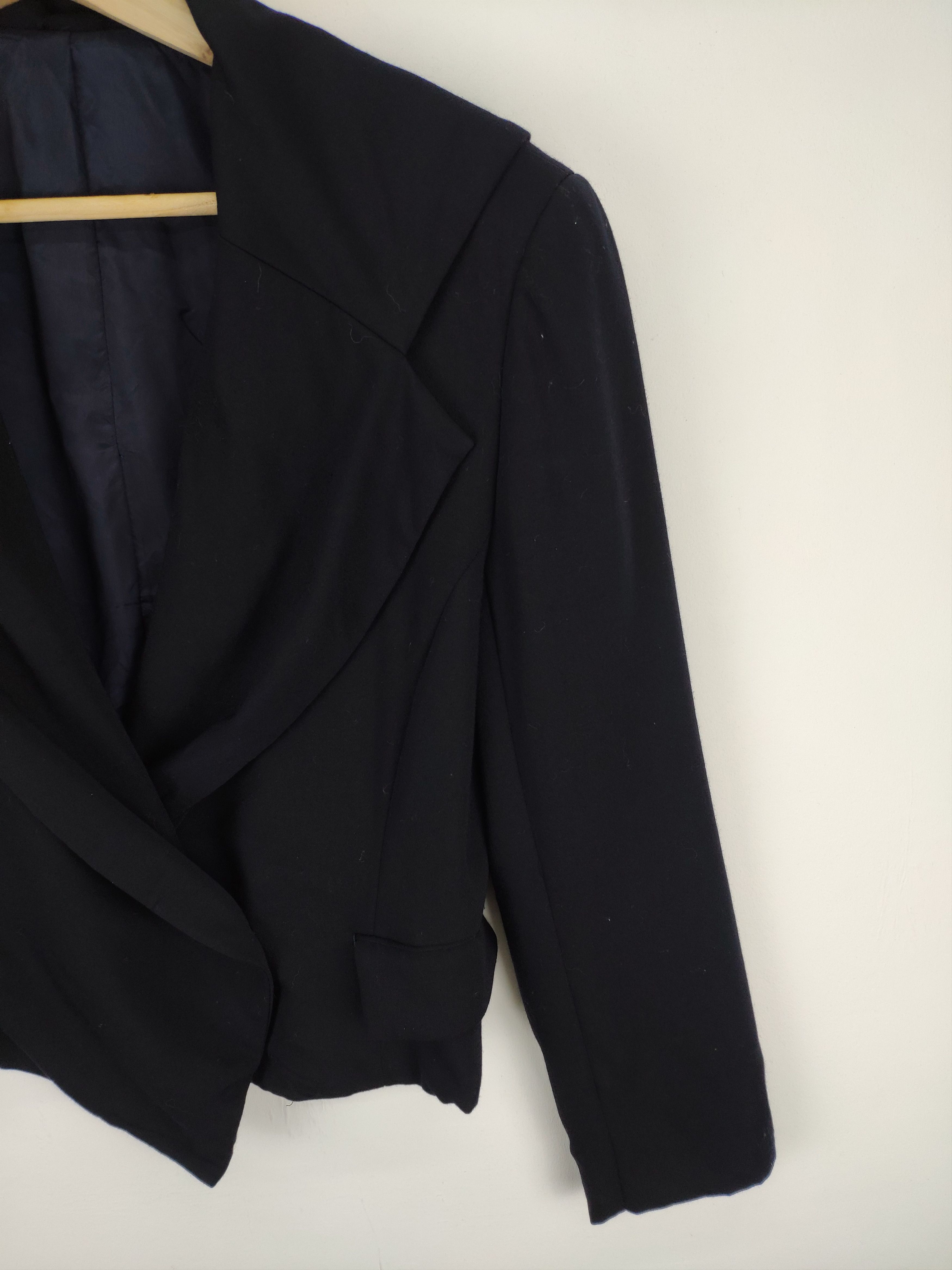 Designer × Japanese Brand Vintage Wool Crop Top Blazer Shawl Collar Size M / US 6-8 / IT 42-44 - 7 Thumbnail