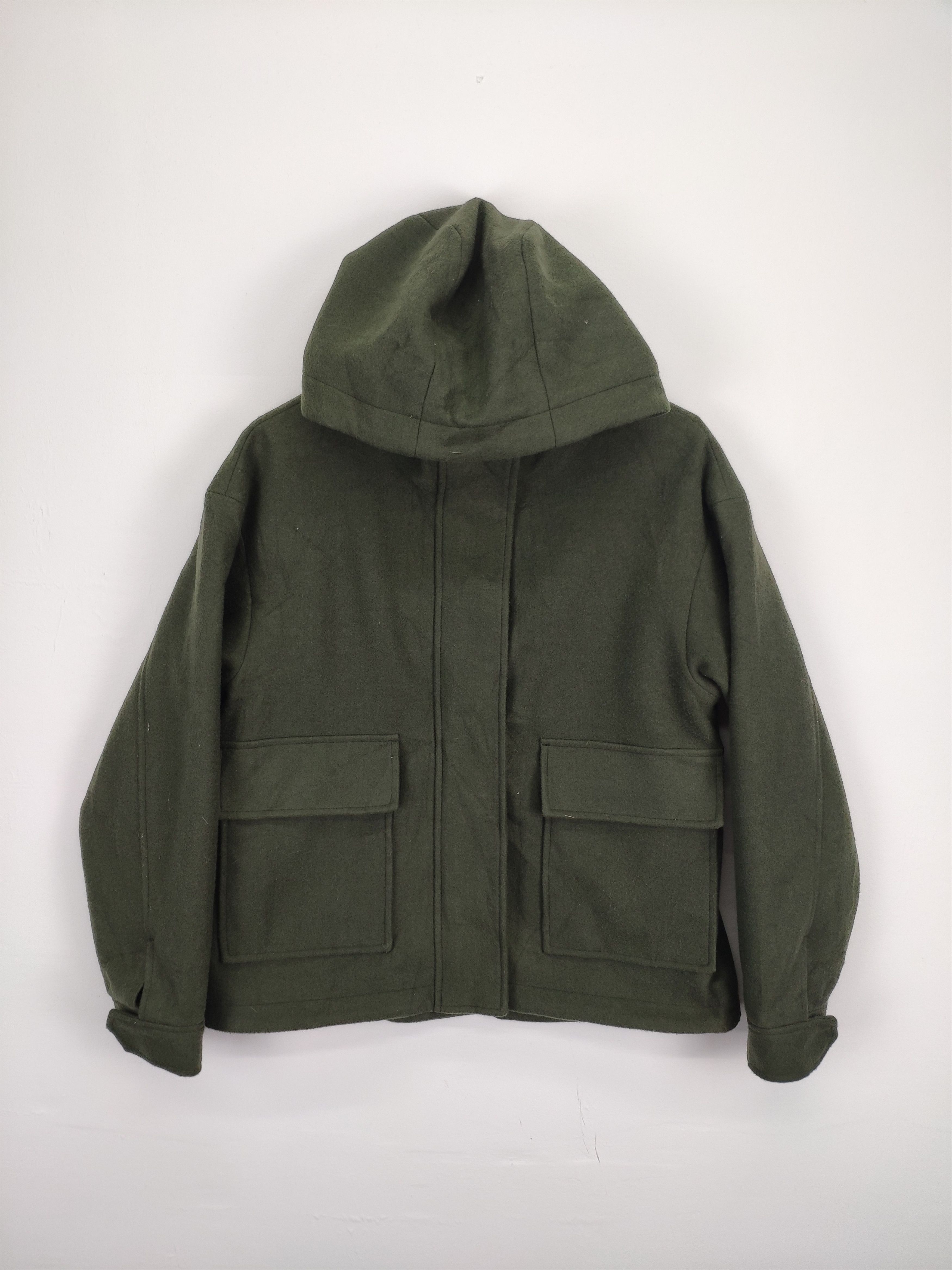 GU × Japanese Brand × Uniqlo GU Wool Hooded Jacket Japanese Brand Size US M / EU 48-50 / 2 - 1 Thumbnail