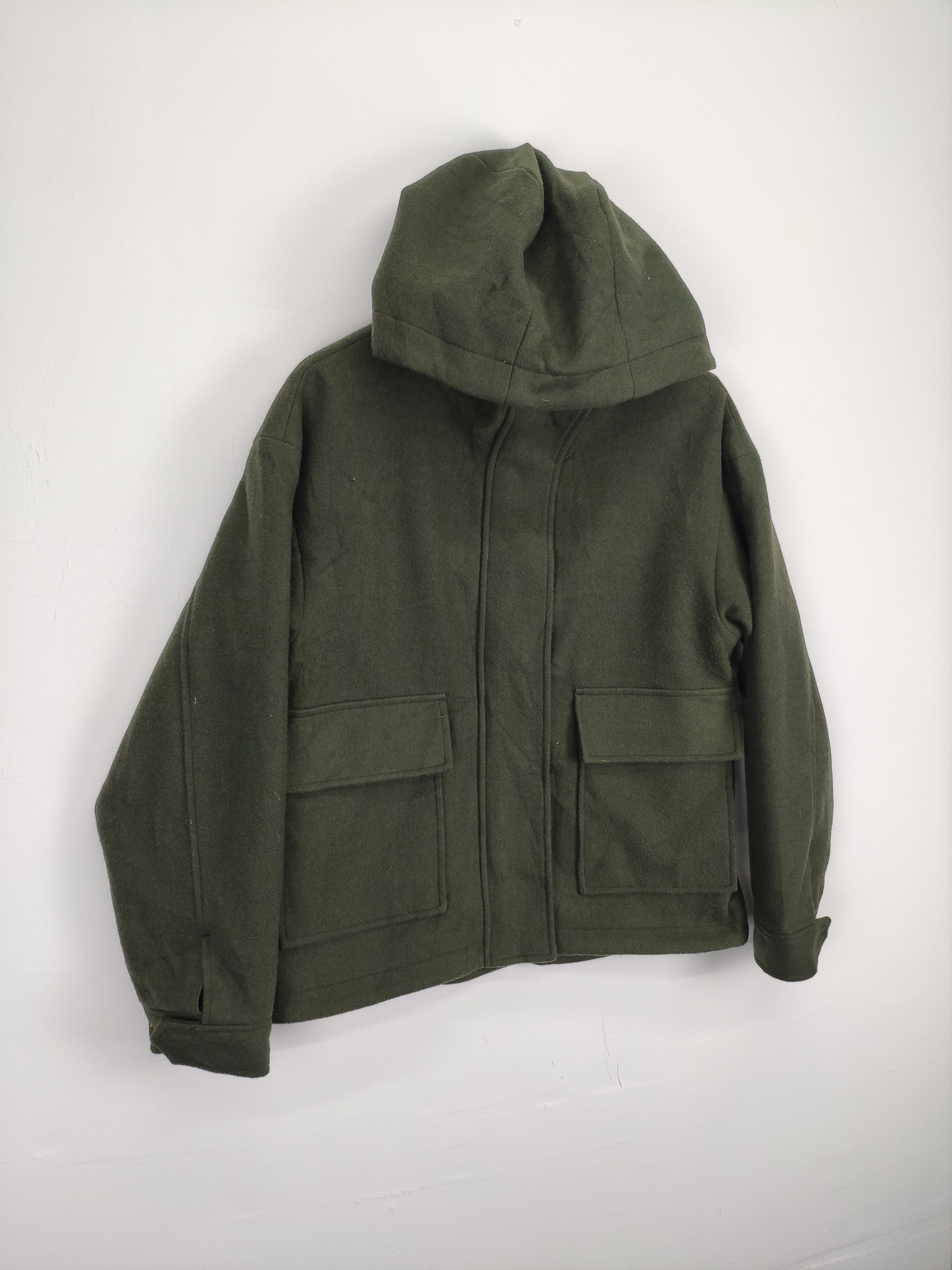 GU × Japanese Brand × Uniqlo GU Wool Hooded Jacket Japanese Brand Size US M / EU 48-50 / 2 - 3 Thumbnail