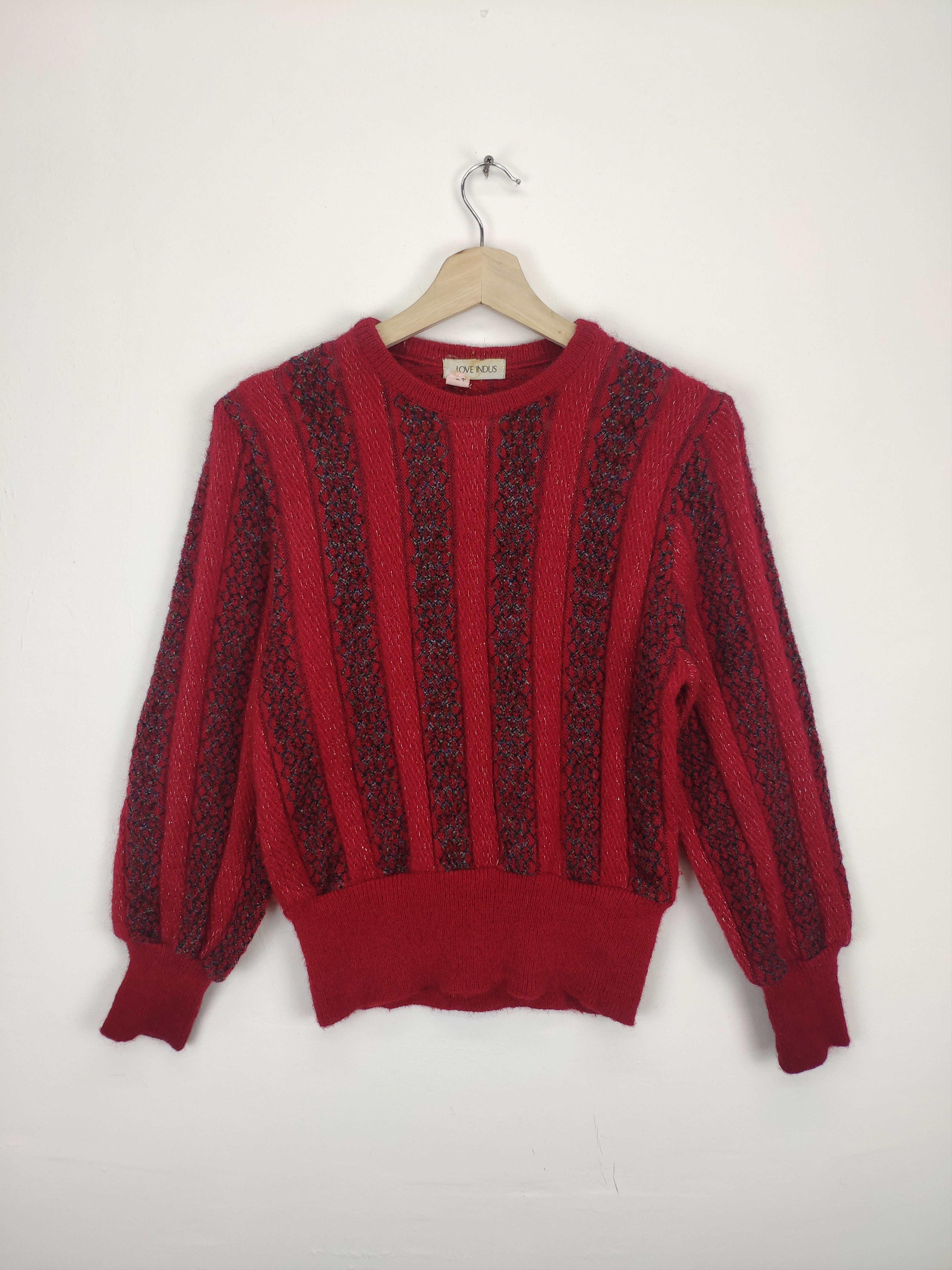 Aran Isles Knitwear × Japanese Brand × Vintage Vintage Knit Mohair Sweater Marni Style Crewneck Size US XS / EU 42 / 0 - 1 Thumbnail