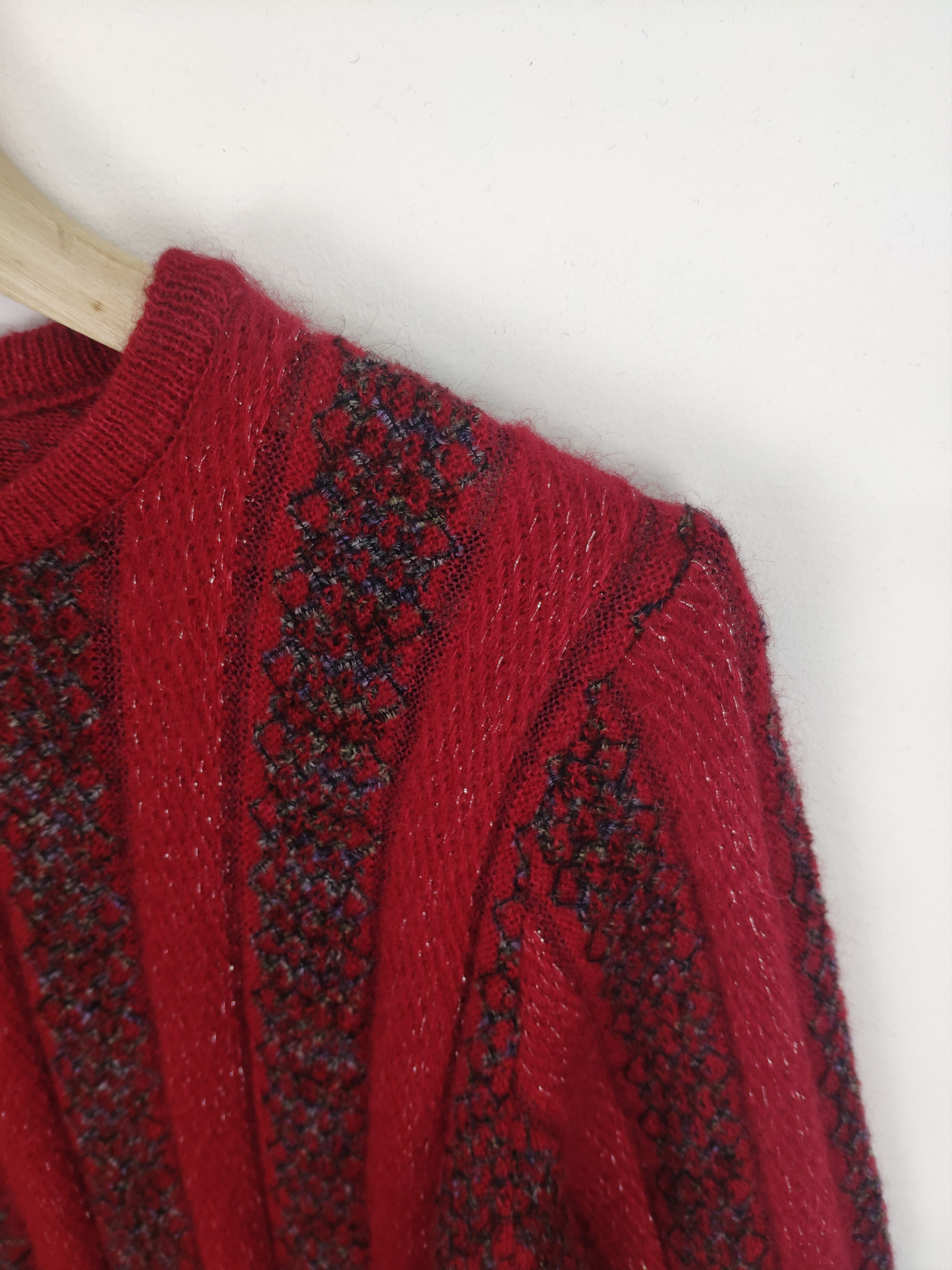 Aran Isles Knitwear × Japanese Brand × Vintage Vintage Knit Mohair Sweater Marni Style Crewneck Size US XS / EU 42 / 0 - 7 Thumbnail