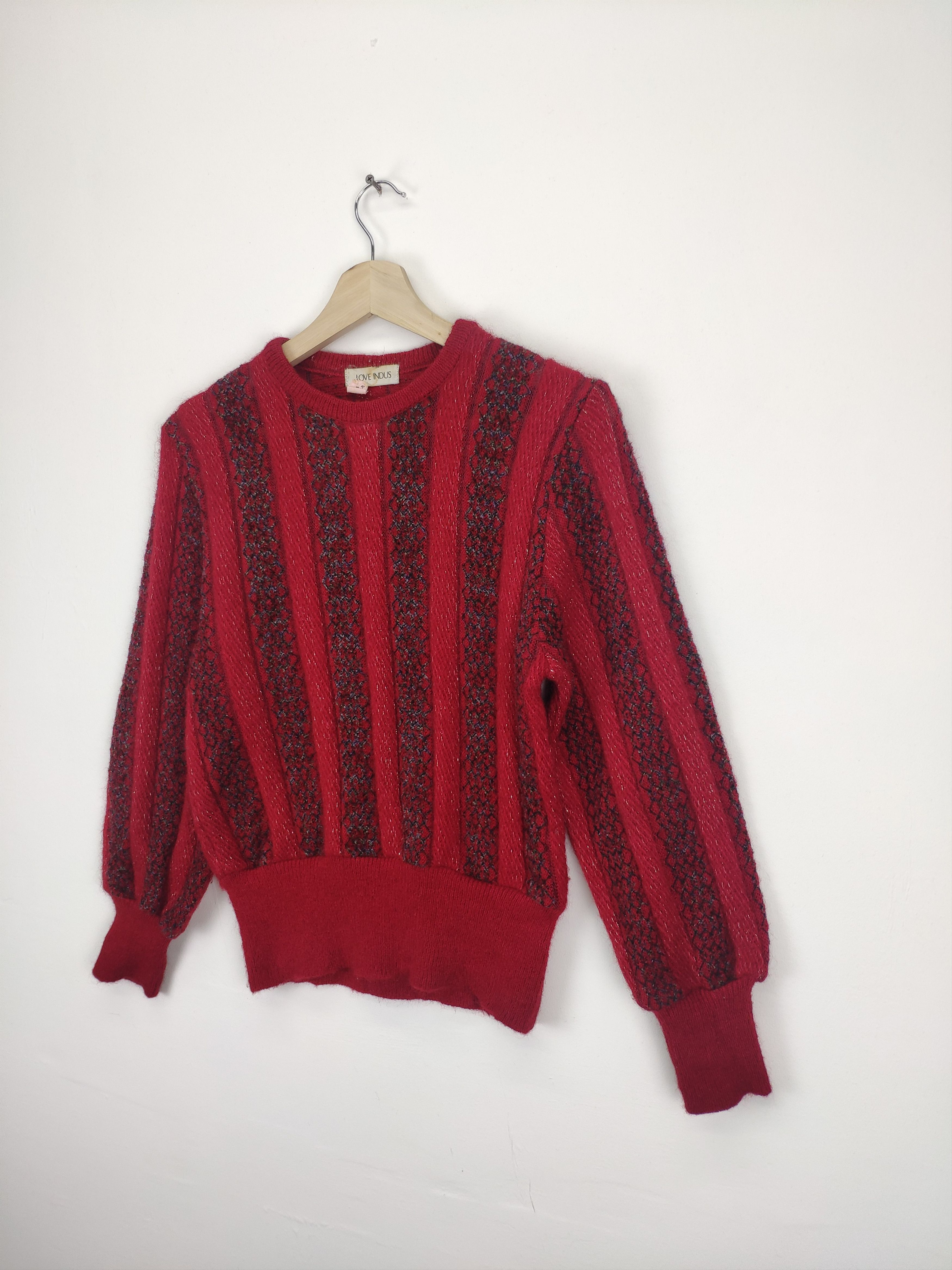 Aran Isles Knitwear × Japanese Brand × Vintage Vintage Knit Mohair Sweater Marni Style Crewneck Size US XS / EU 42 / 0 - 2 Thumbnail