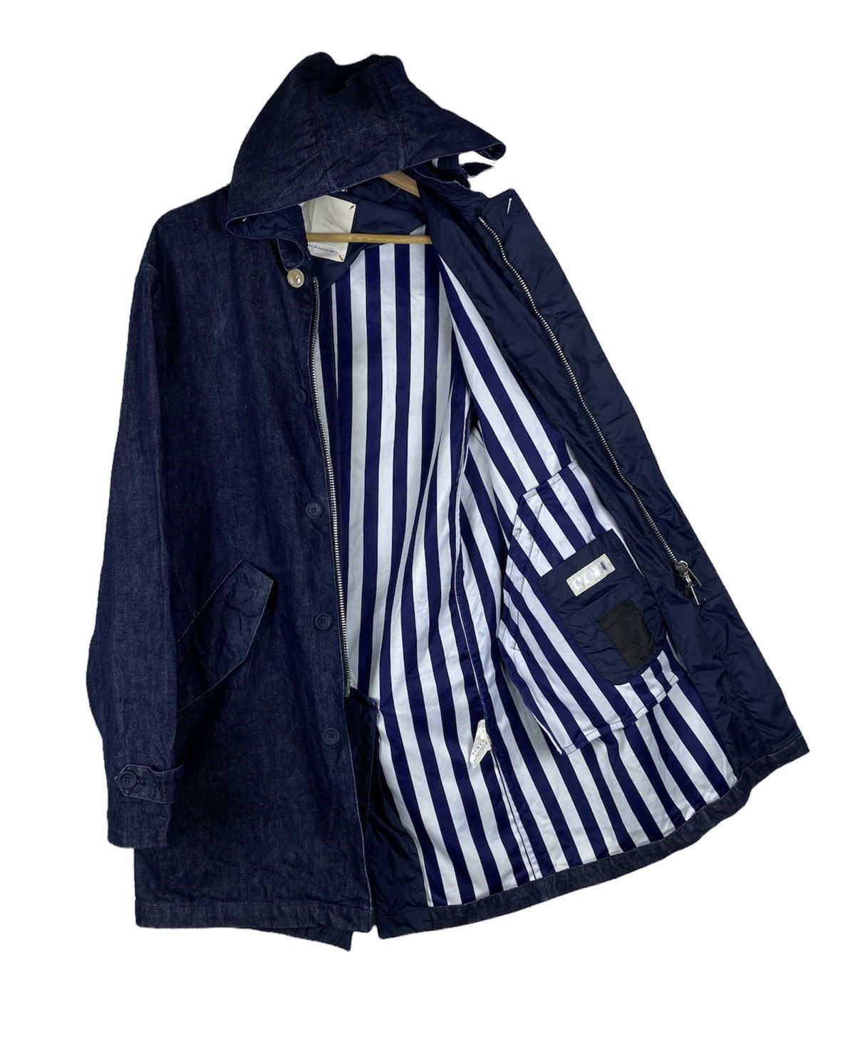 Japanese Brand PMDS Premium Mood Denim Superior Hoodie Denim Coats Jacket Size US L / EU 52-54 / 3 - 2 Thumbnail