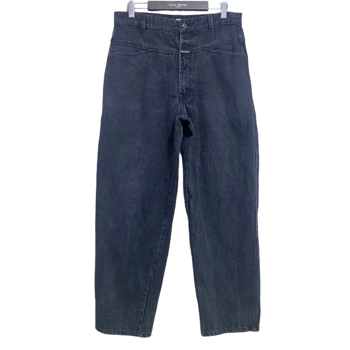 Marithe + Francois Girbaud Marithe Francois Girbaud Black Denim Baggy Pants Low Down Size US 33 - 2 Thumbnail
