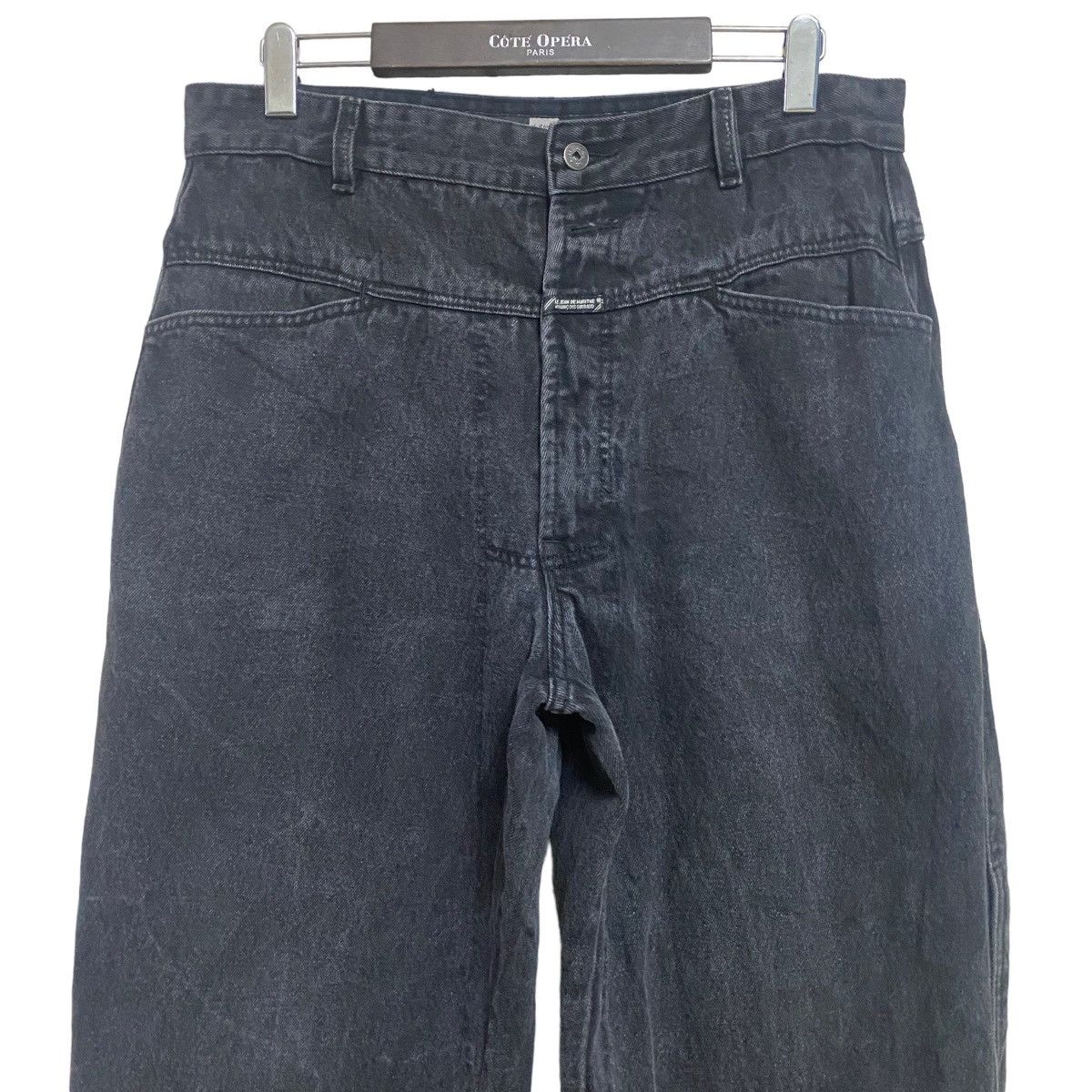Marithe + Francois Girbaud Marithe Francois Girbaud Black Denim Baggy Pants Low Down Size US 33 - 3 Thumbnail