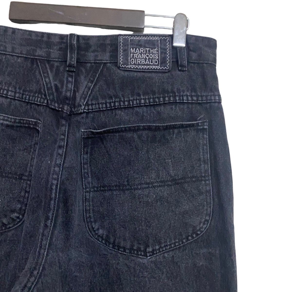 Marithe + Francois Girbaud Marithe Francois Girbaud Black Denim Baggy Pants Low Down Size US 33 - 8 Thumbnail