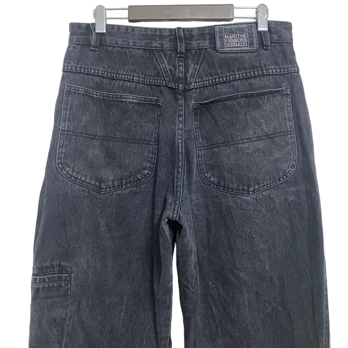 Marithe + Francois Girbaud Marithe Francois Girbaud Black Denim Baggy Pants Low Down Size US 33 - 7 Thumbnail