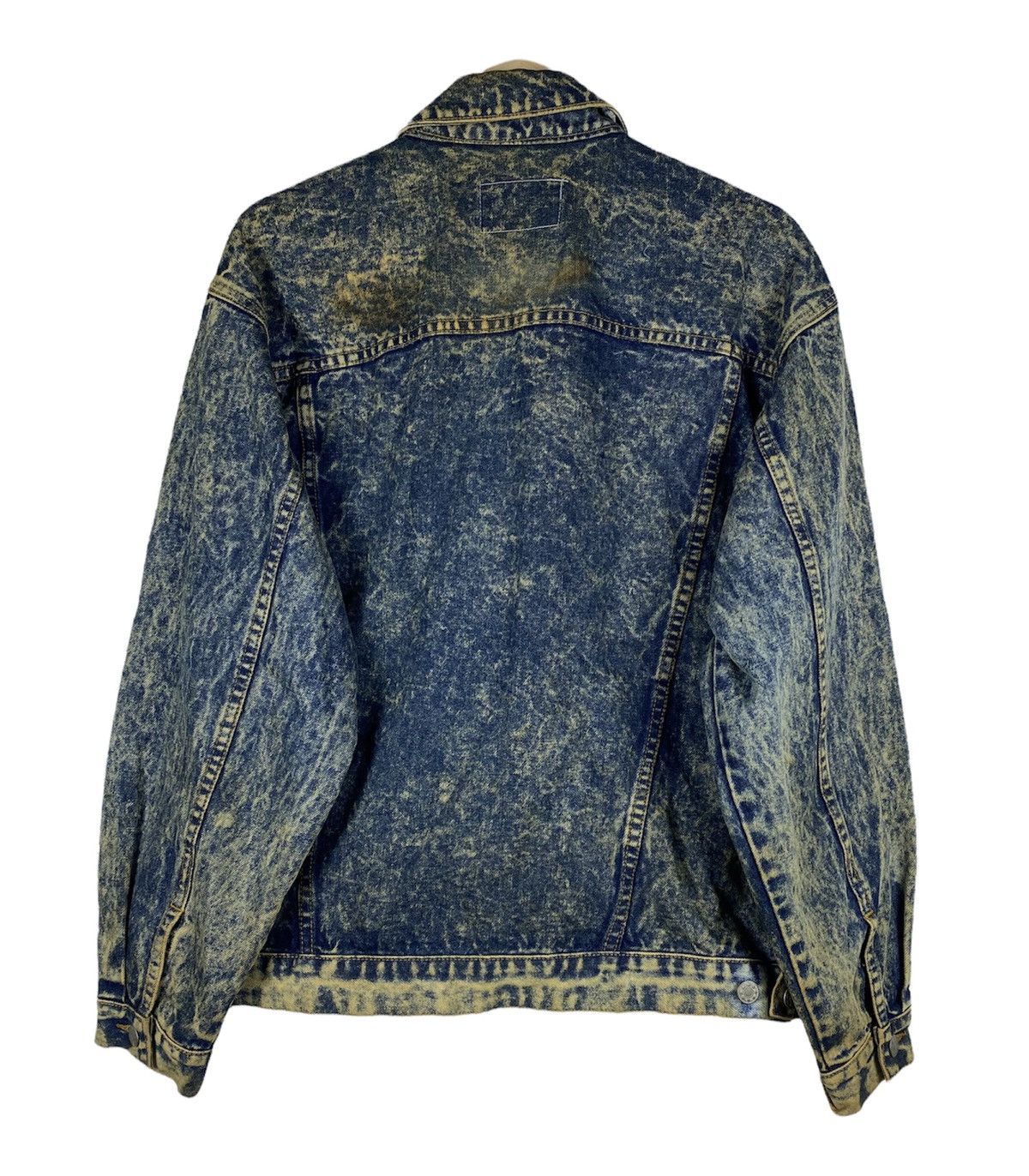 Japanese Brand OFFER 🔥 Vintage 80s Acid Wash Denim Trucker Jacket Size US L / EU 52-54 / 3 - 3 Thumbnail
