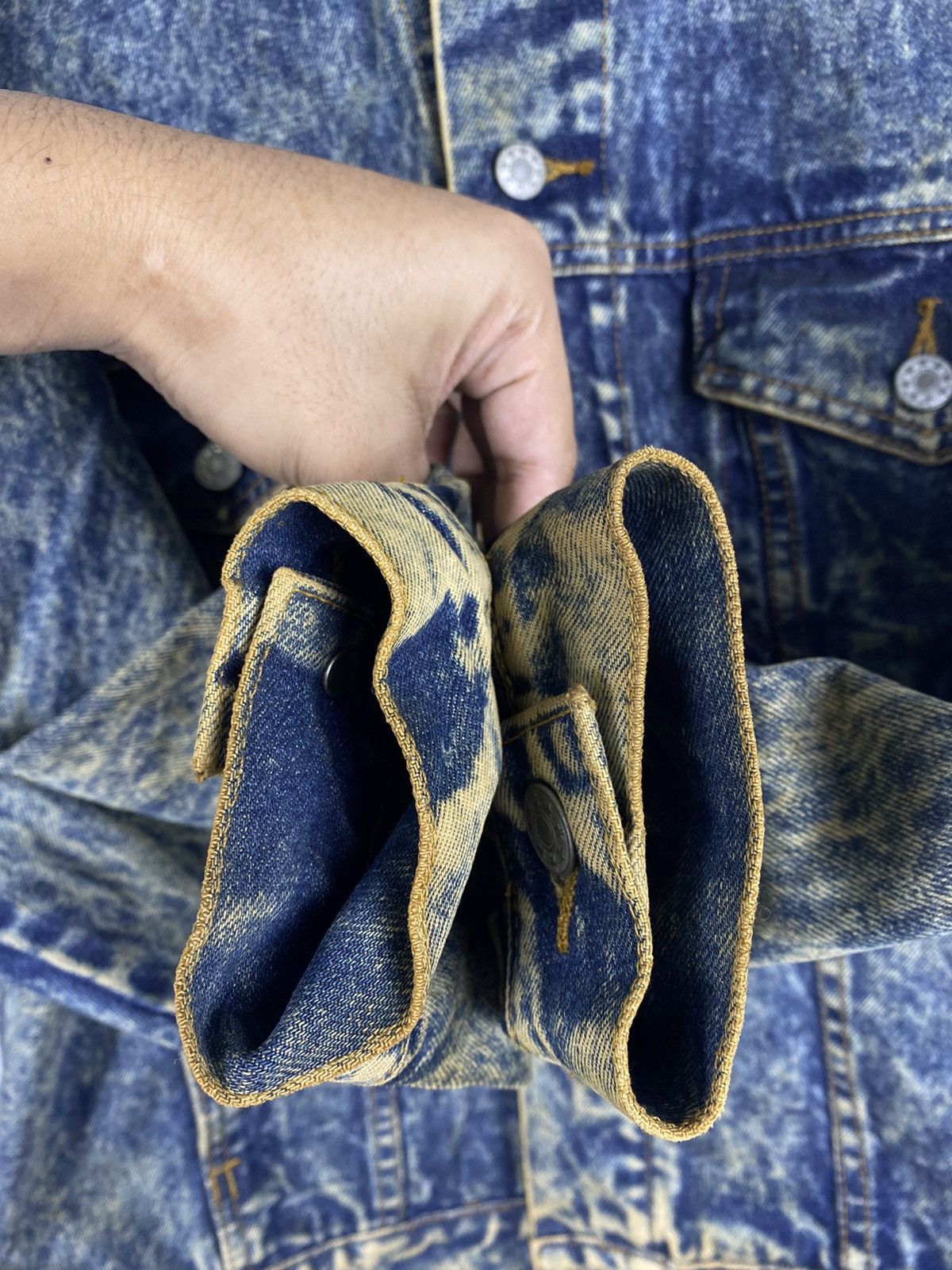 Japanese Brand OFFER 🔥 Vintage 80s Acid Wash Denim Trucker Jacket Size US L / EU 52-54 / 3 - 9 Thumbnail