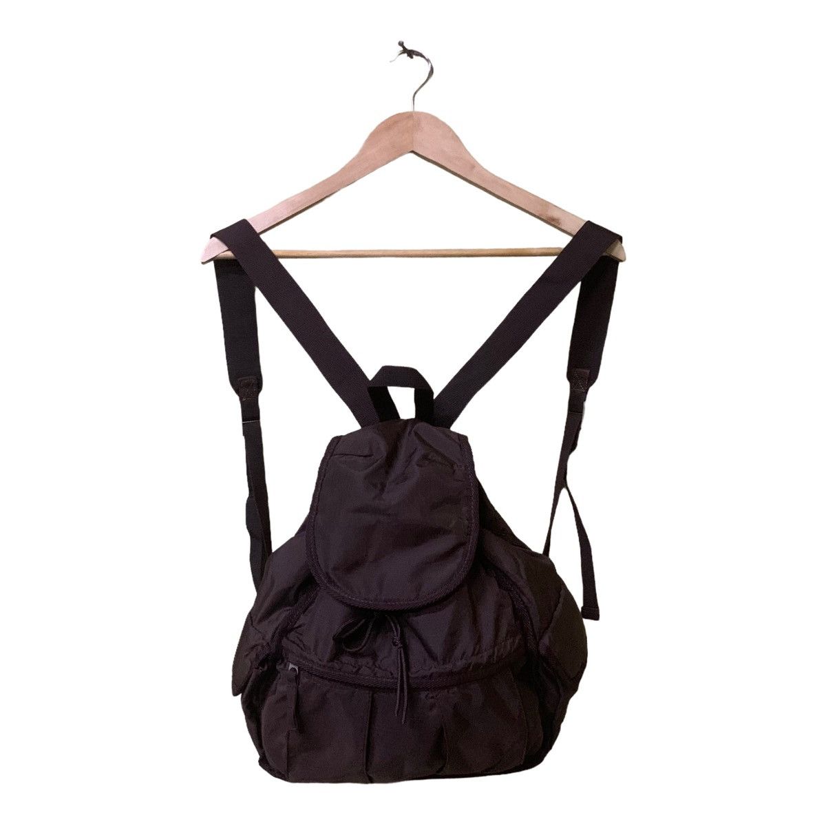 Nylon backpack dark brown small nice design