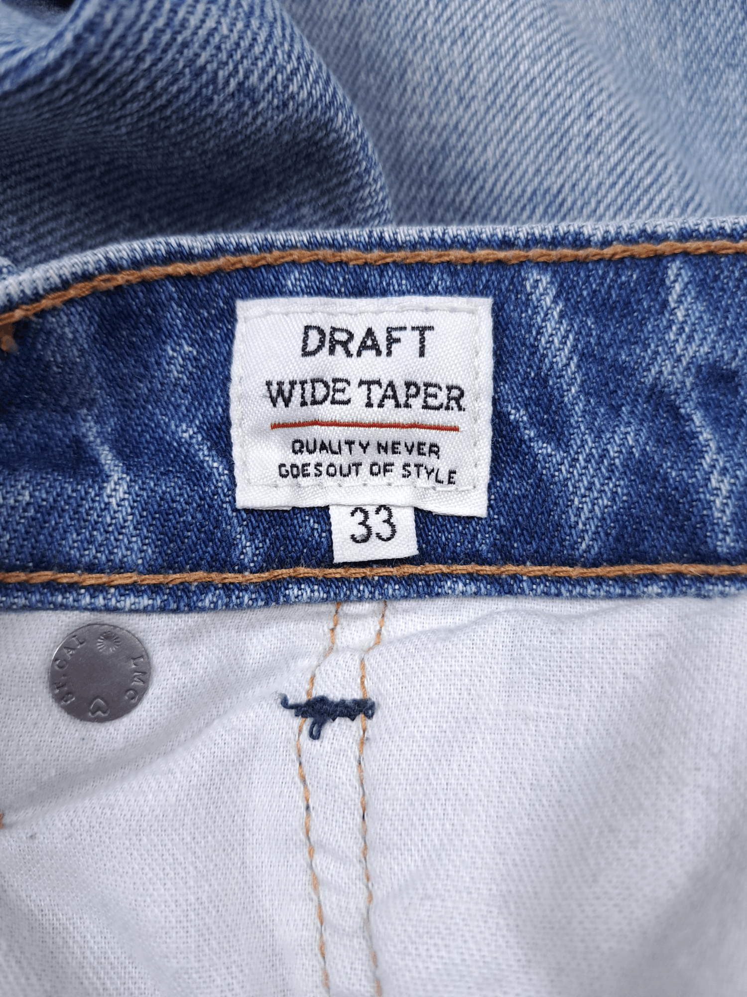 Levi's × Levi's Made & Crafted 💎 Levi's Made & Crafted 33 Draft Wide Taper Jeans Selvedge Size US 33 - 5 Thumbnail