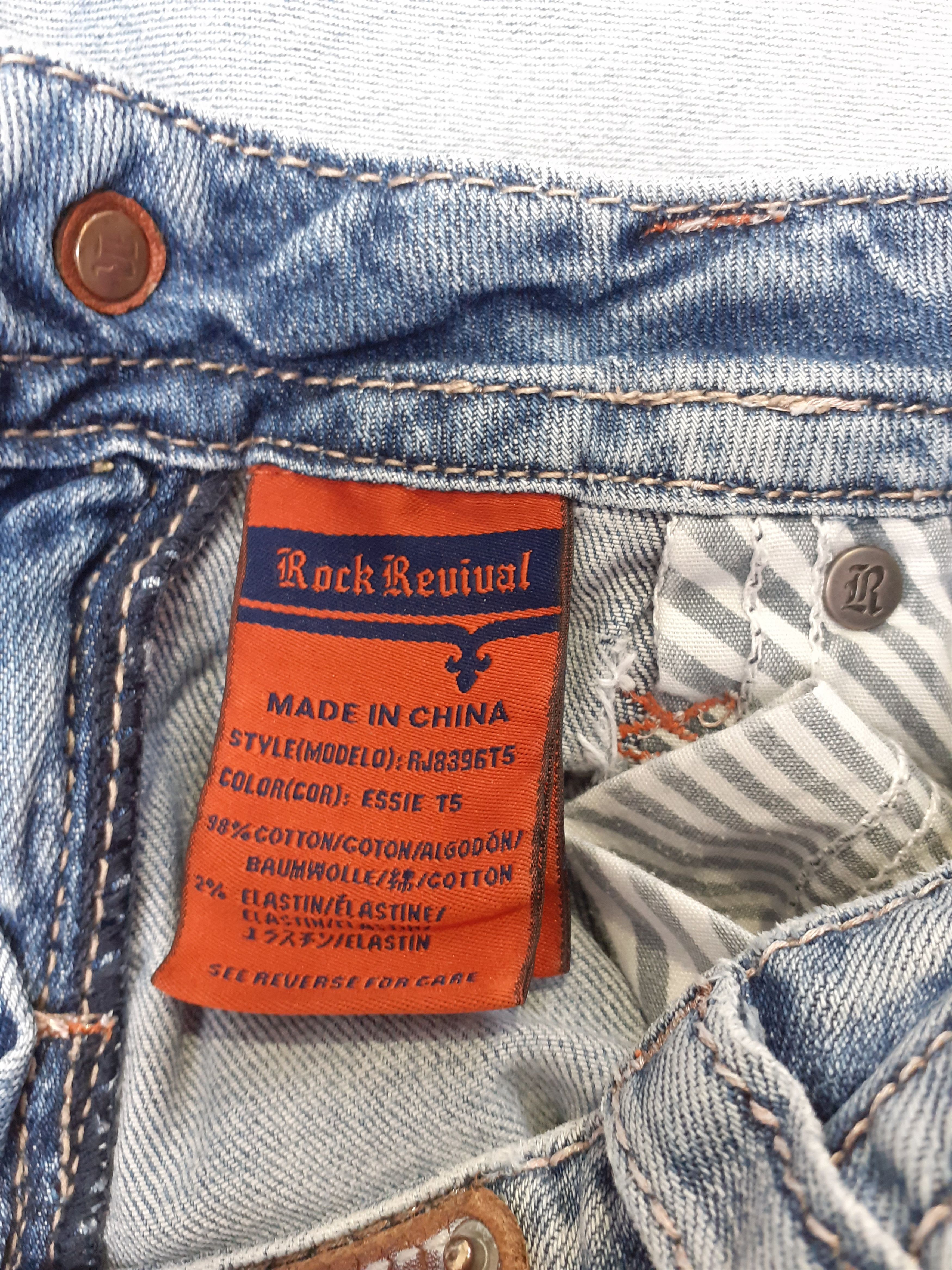 Rock Revival 💎 Vintage 90's Rock Revival Size 26 Distressed Denim Jeans Size US 26 / EU 42 - 4 Thumbnail