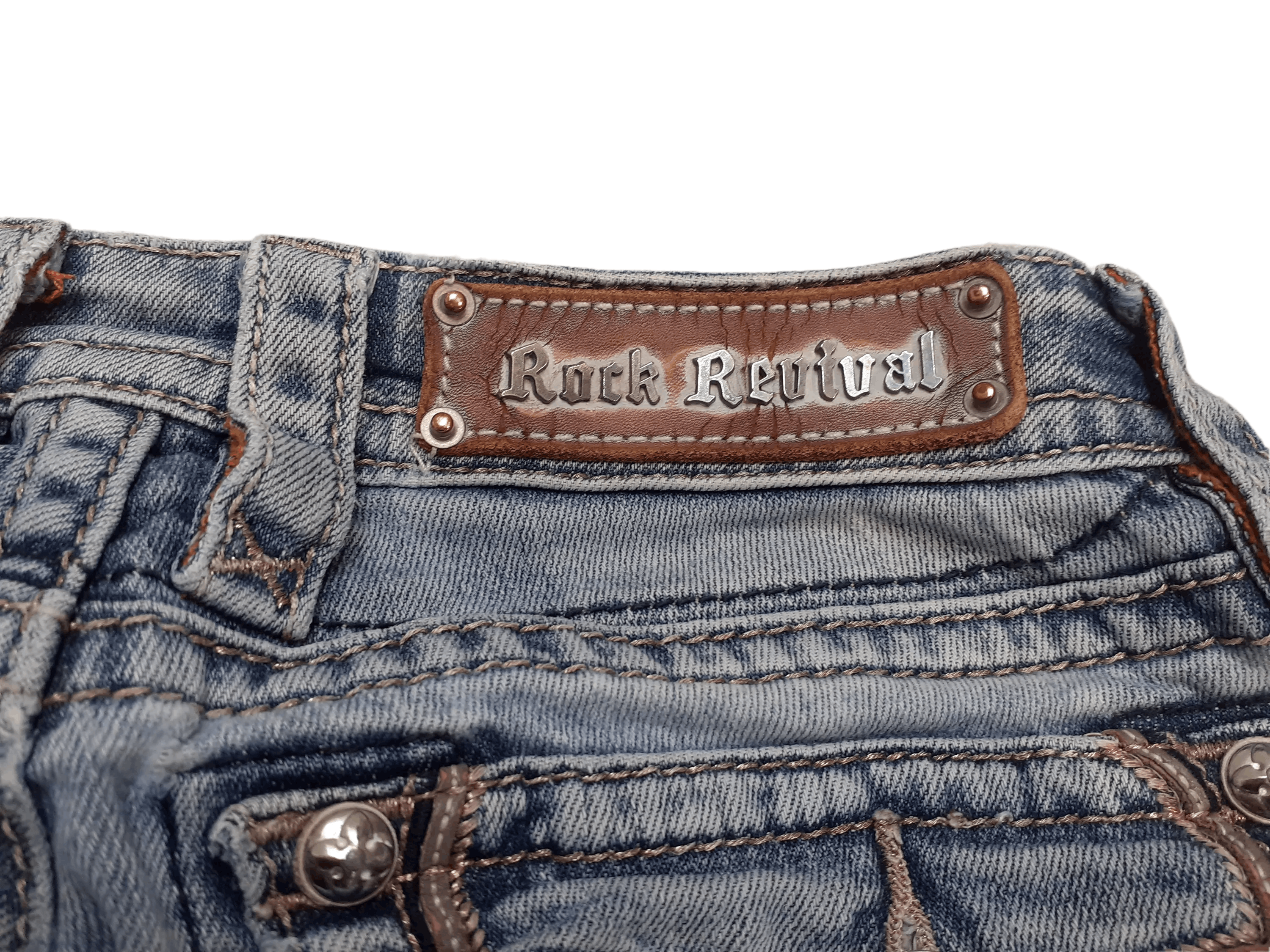 Rock Revival 💎 Vintage 90's Rock Revival Size 26 Distressed Denim Jeans Size US 26 / EU 42 - 3 Thumbnail