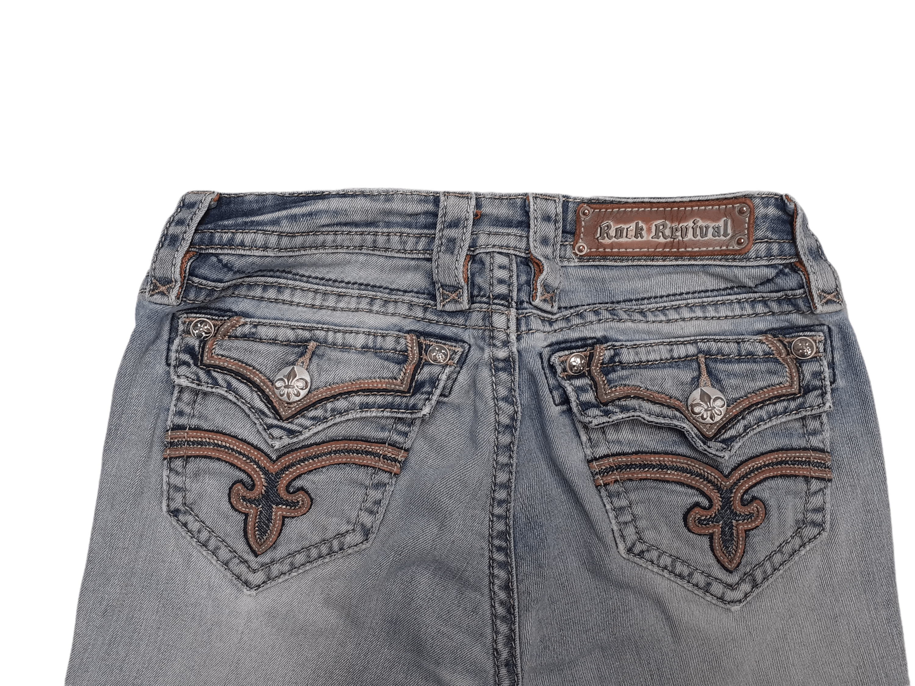 Rock Revival 💎 Vintage 90's Rock Revival Size 26 Distressed Denim Jeans Size US 26 / EU 42 - 5 Thumbnail