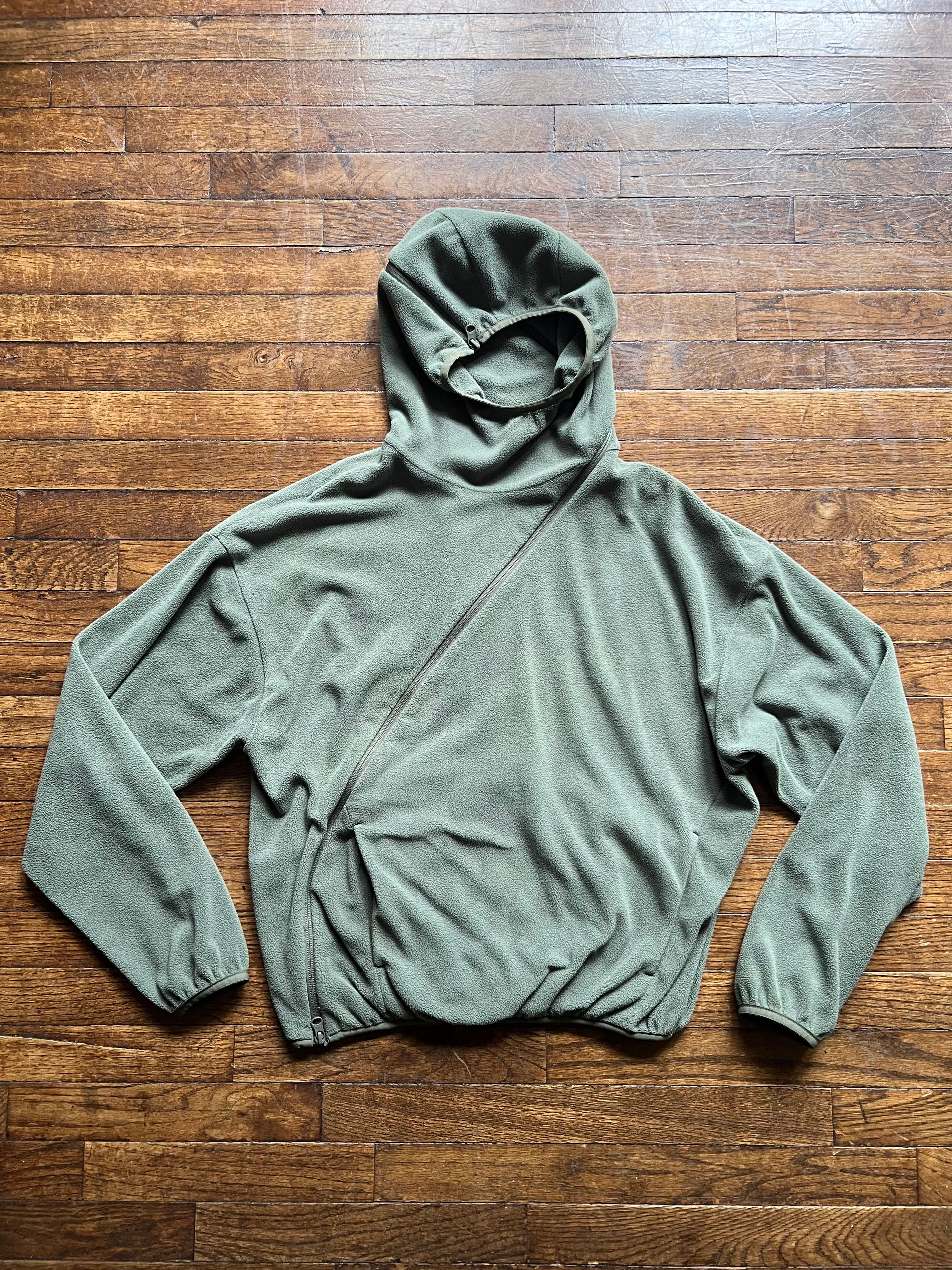 Pre-owned Post Archive Faction Paf 4.0+ Center Hoodie Olive Green