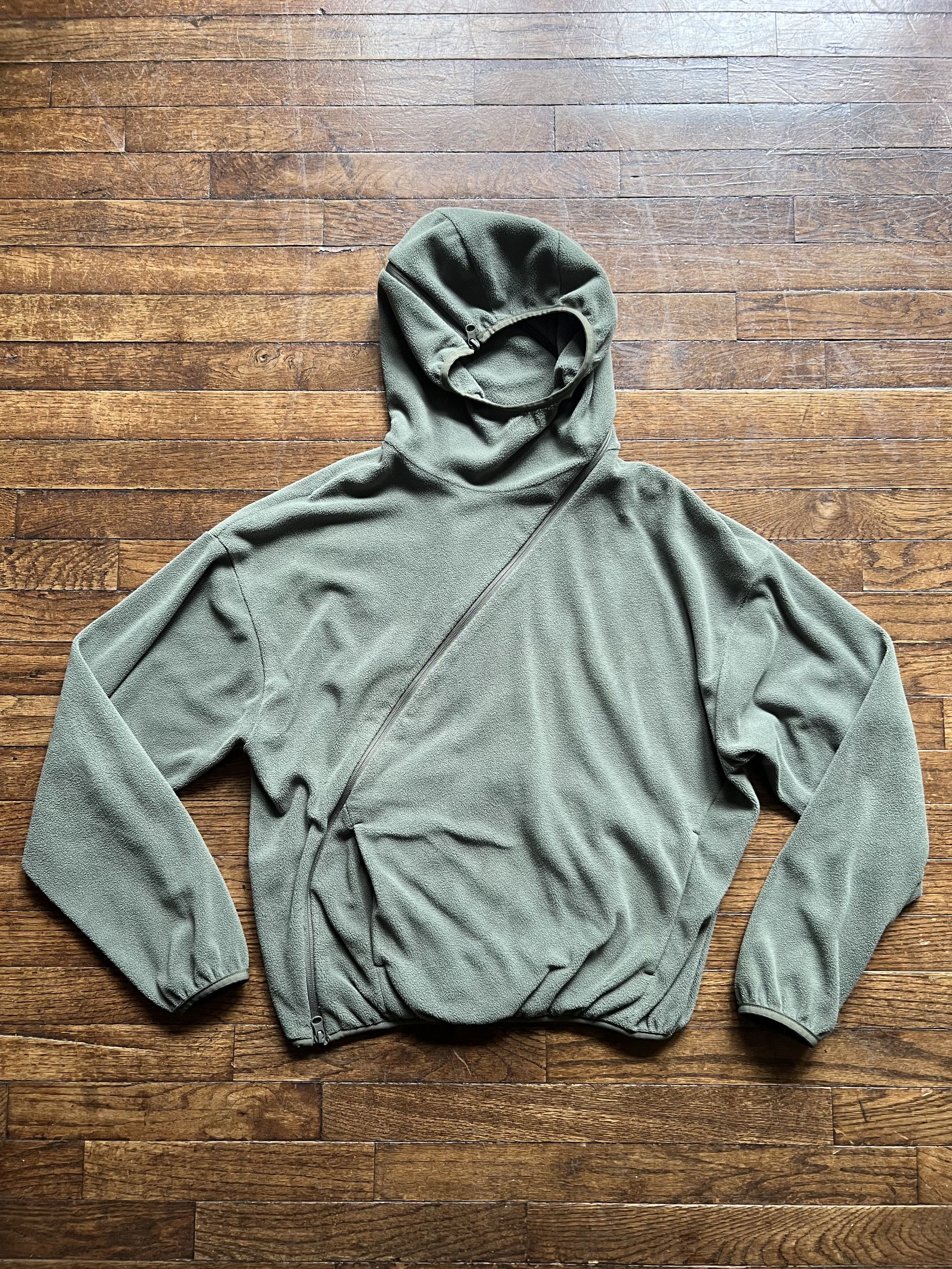 image of Post Archive Faction Paf 4.0+ Center Hoodie Olive Green, Men's (Size Small)