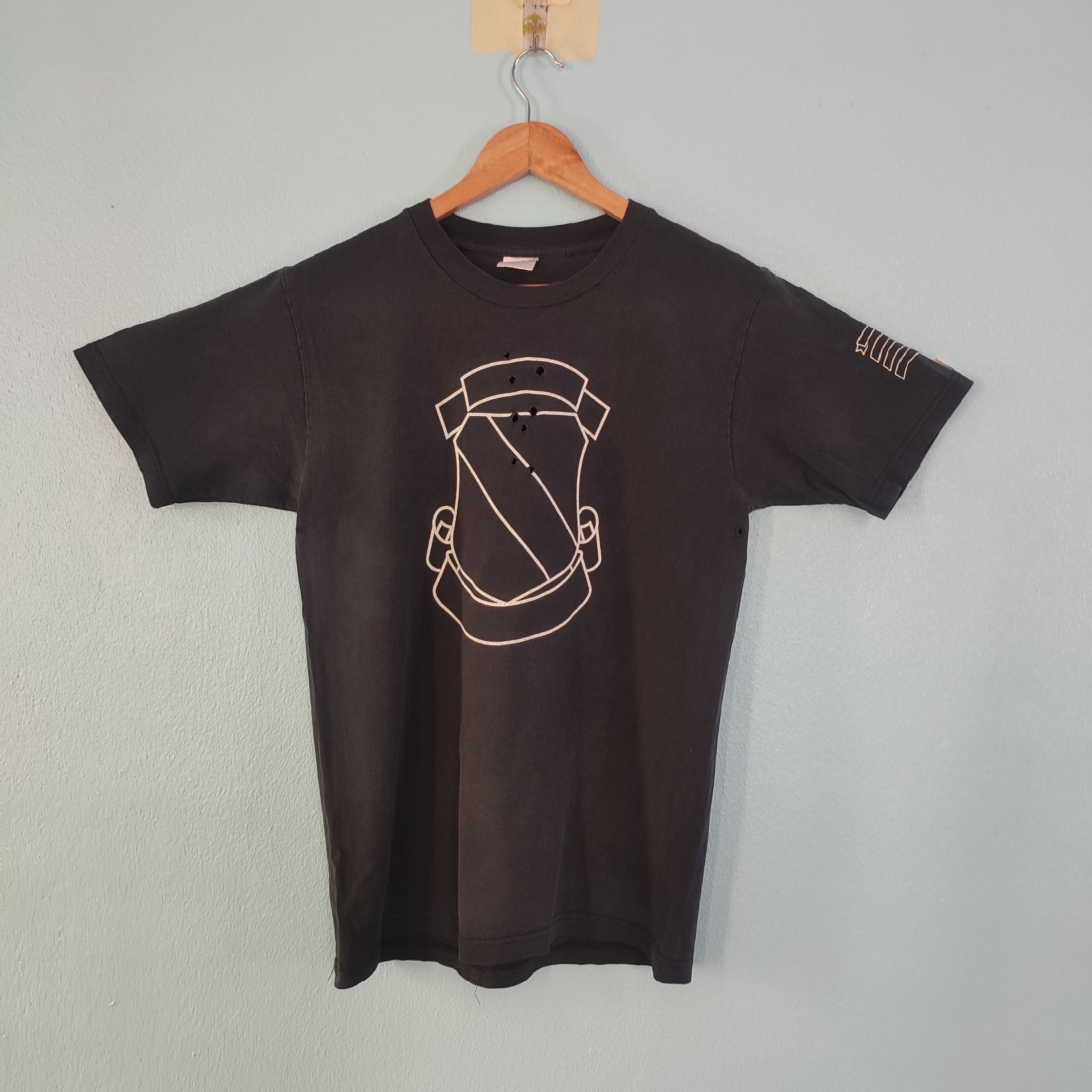 image of Vintage Number Nine Streetwear Distressed Tshirt in Black, Men's (Size Medium)