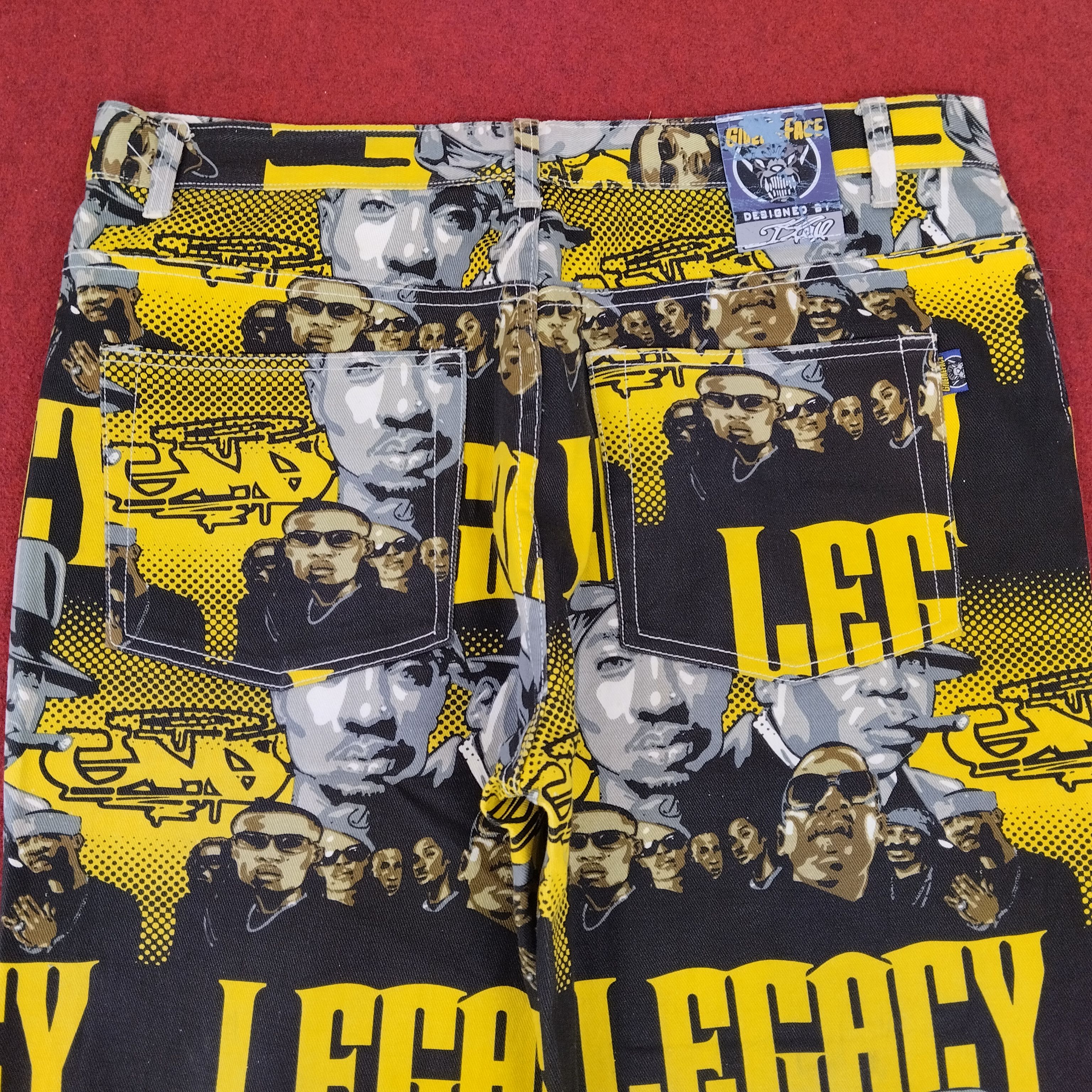 Rap Tees × Vintage Tupac 2pac American Rapper Over Print GMF Jeans Size US 40 / EU 56 - 5 Thumbnail