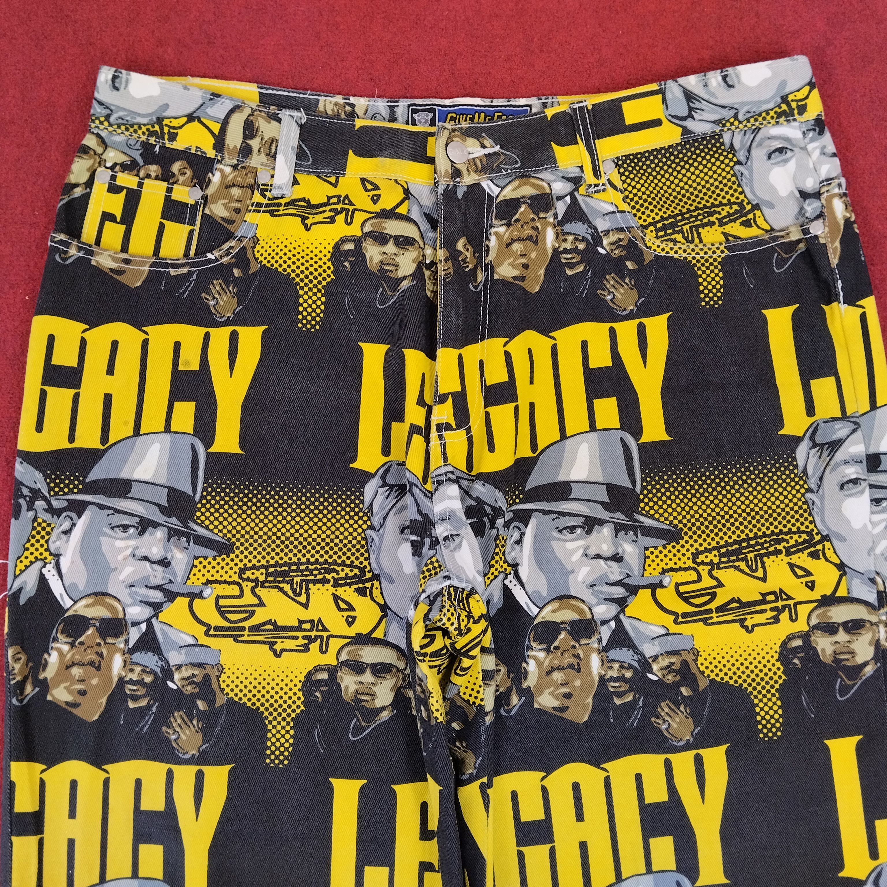 Rap Tees × Vintage Tupac 2pac American Rapper Over Print GMF Jeans Size US 40 / EU 56 - 2 Thumbnail
