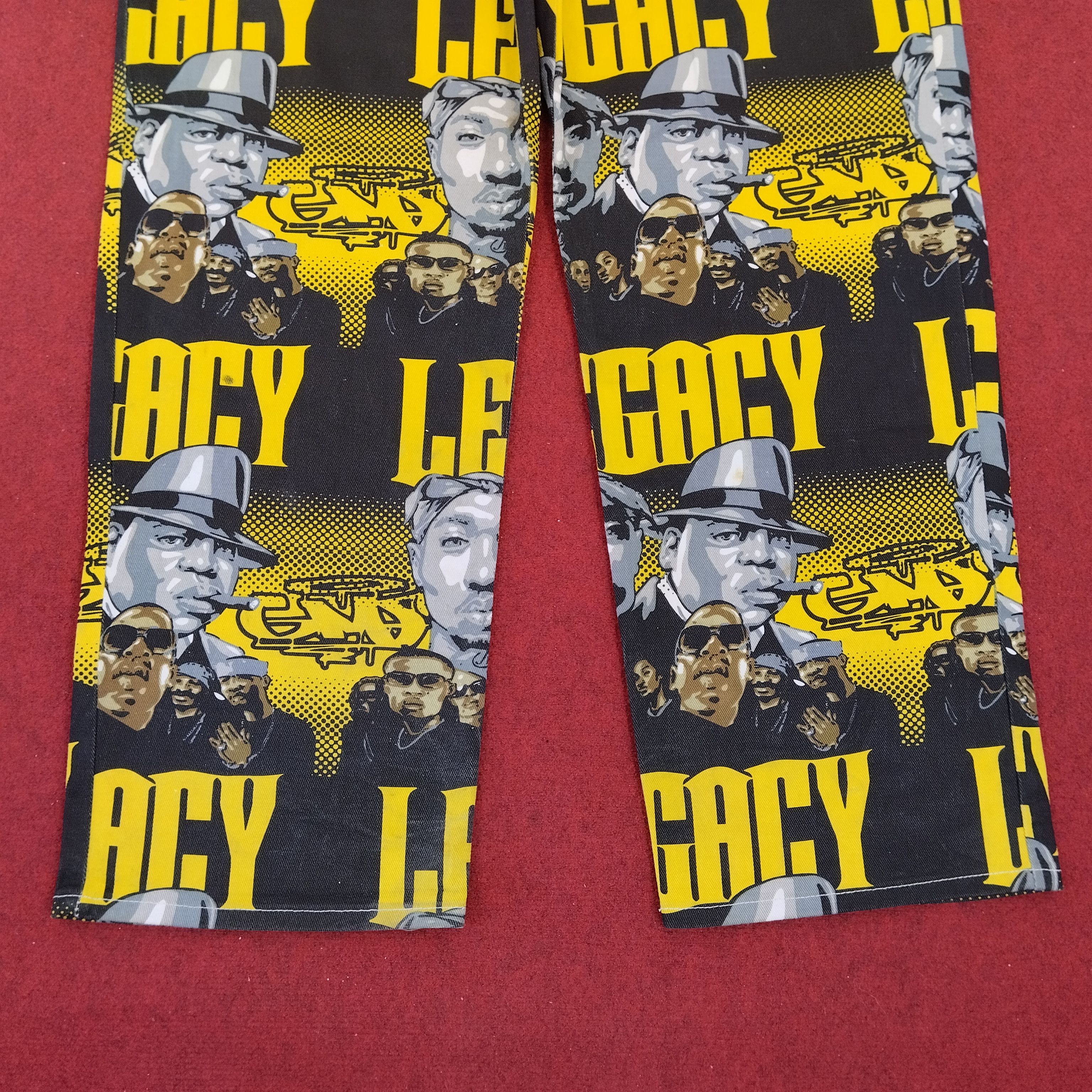 Rap Tees × Vintage Tupac 2pac American Rapper Over Print GMF Jeans Size US 40 / EU 56 - 3 Thumbnail