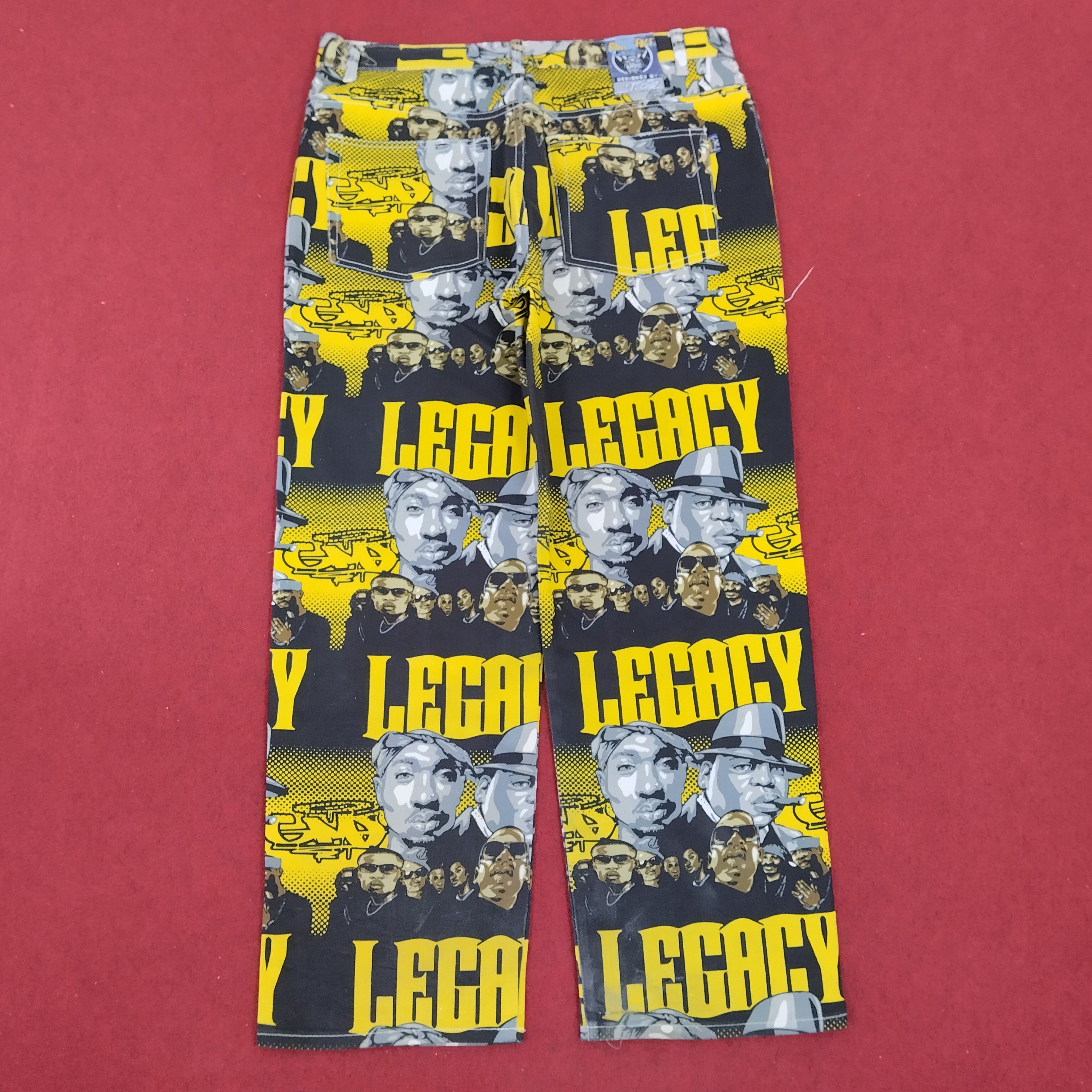 Rap Tees × Vintage Tupac 2pac American Rapper Over Print GMF Jeans Size US 40 / EU 56 - 4 Thumbnail