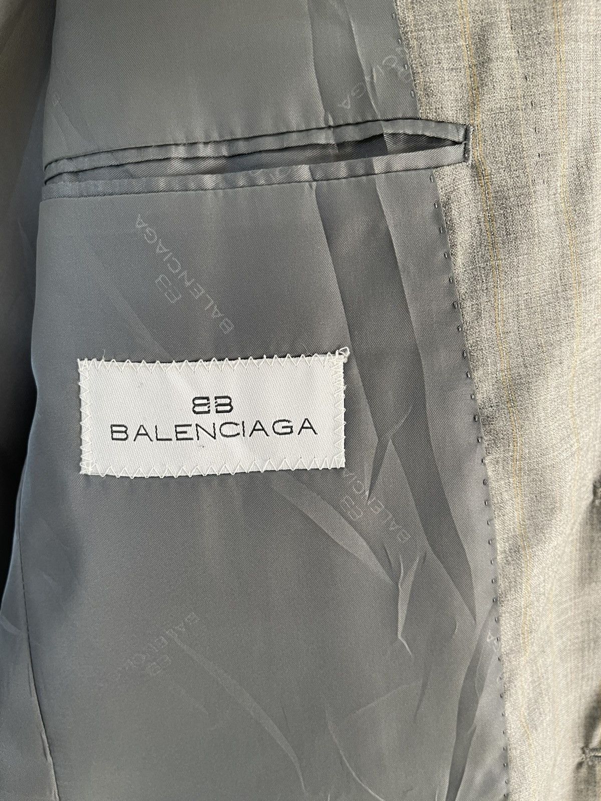 Balenciaga VINTAGE BALENCIAGA GLEN PLAID BLAZER Size 50L - 4 Thumbnail