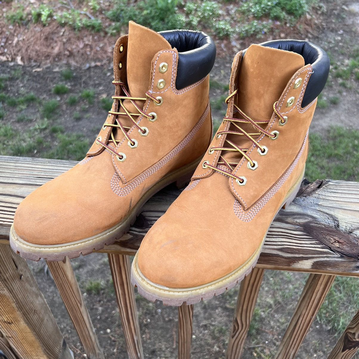 Timberland Premium 6 Inch Genuine Leather Wheat Work Boots
