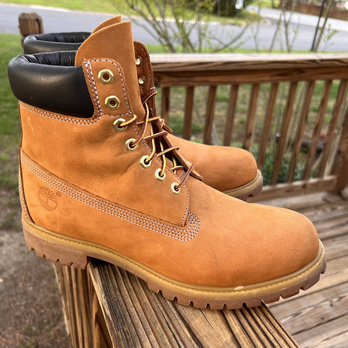 Timberland Premium 6 Inch Genuine Leather Wheat Work Boots