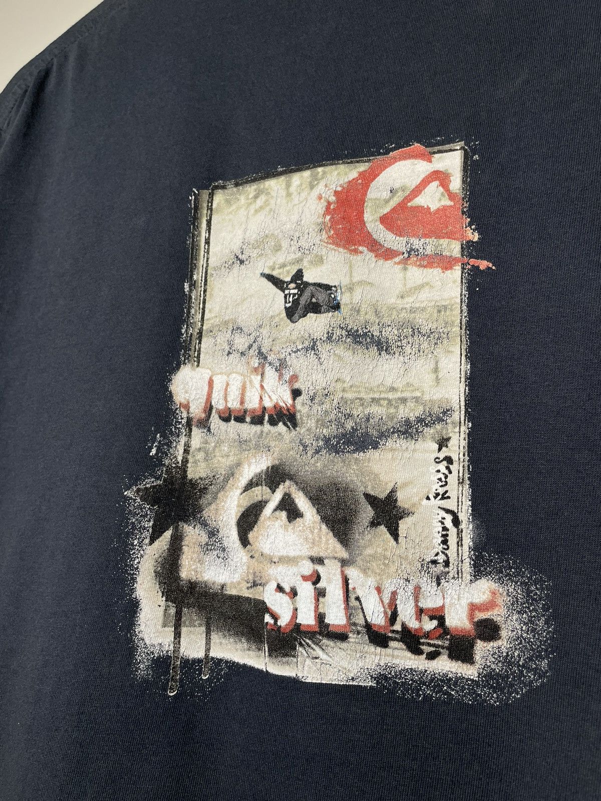 Quiksilver × Vintage Vintage 90s Quicksilver Surf Wear T-Shirt Size US S / EU 44-46 / 1 - 5 Thumbnail