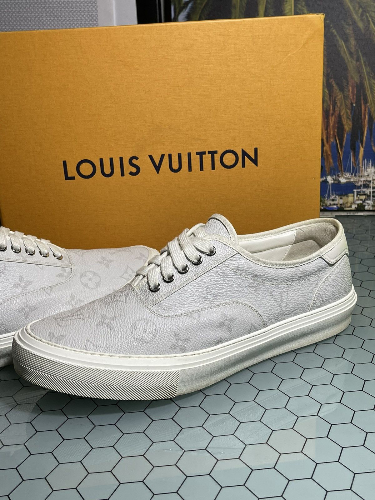 Louis Vuitton Men's Monogram Denim Trocadero Richelieu size 10 US