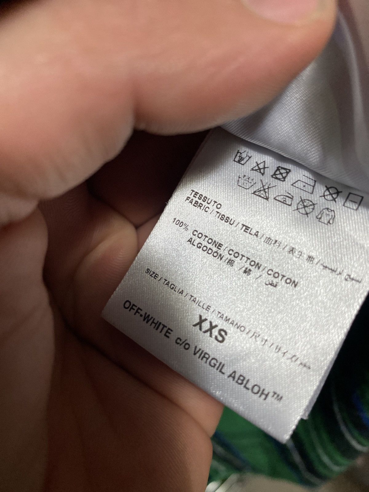 Off-White Rare Off White Green Spray Flannel Size US XXS / EU 40 - 3 Thumbnail