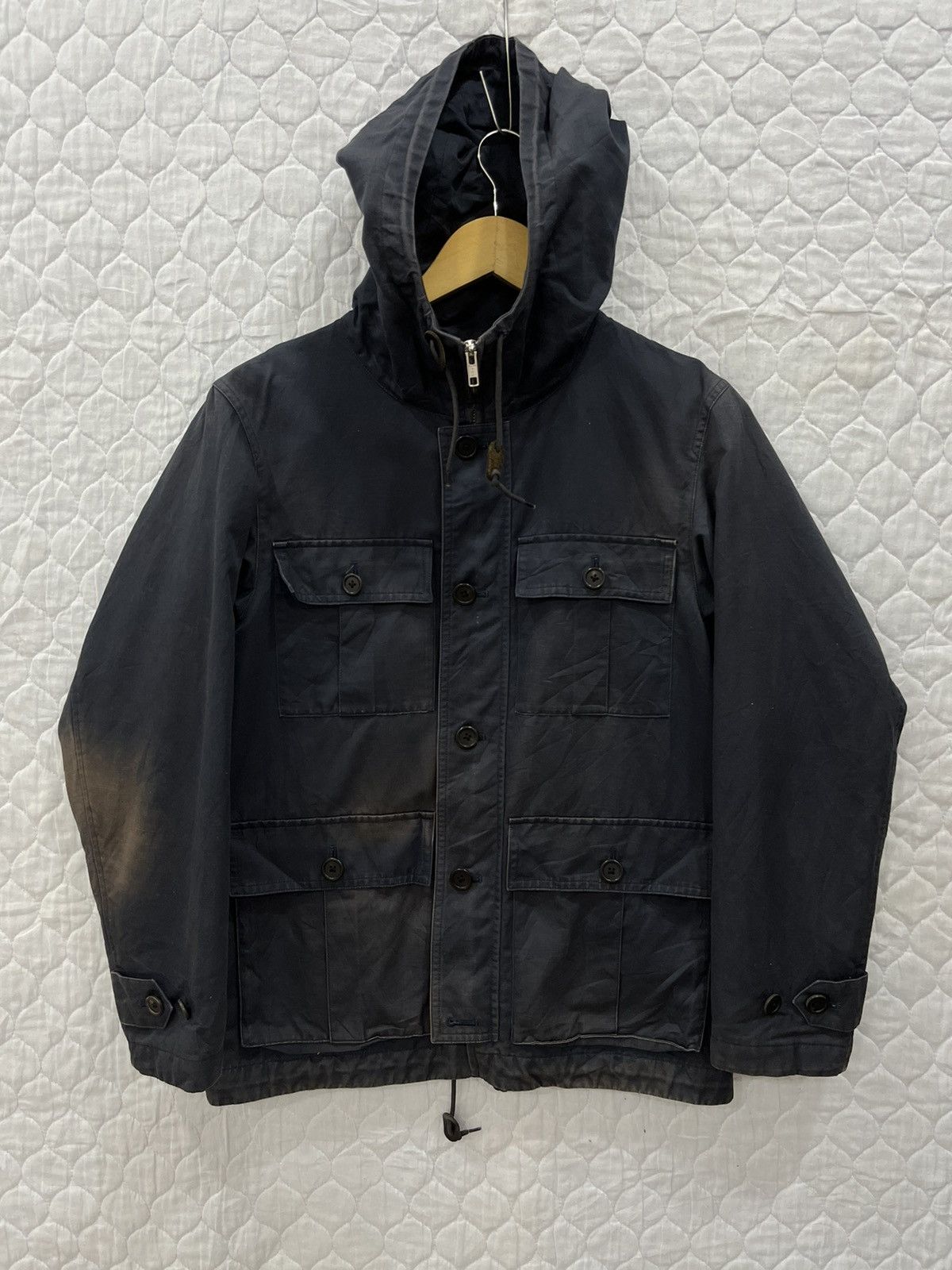 Margaret Howell C. MARGARET HOWELL DISTRESSED HOODIE JACKET Size US S / EU 44-46 / 1 - 1 Thumbnail