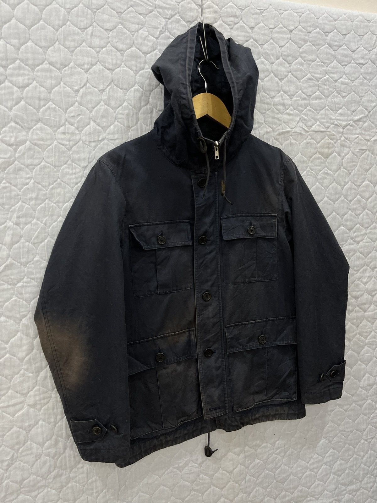 Margaret Howell C. MARGARET HOWELL DISTRESSED HOODIE JACKET Size US S / EU 44-46 / 1 - 3 Thumbnail