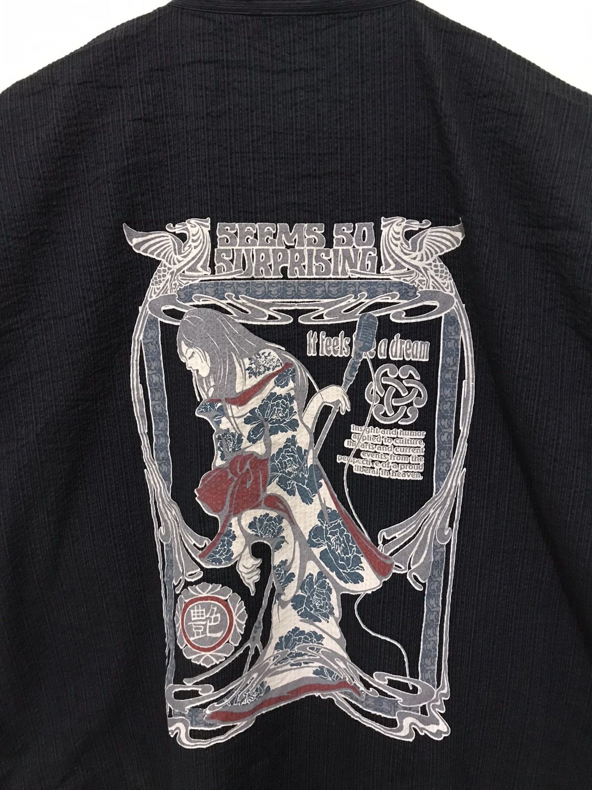 Japanese Brand × Vintage Vintage Hanten Kimono Giesha Big Print Size US L / EU 52-54 / 3 - 8 Thumbnail