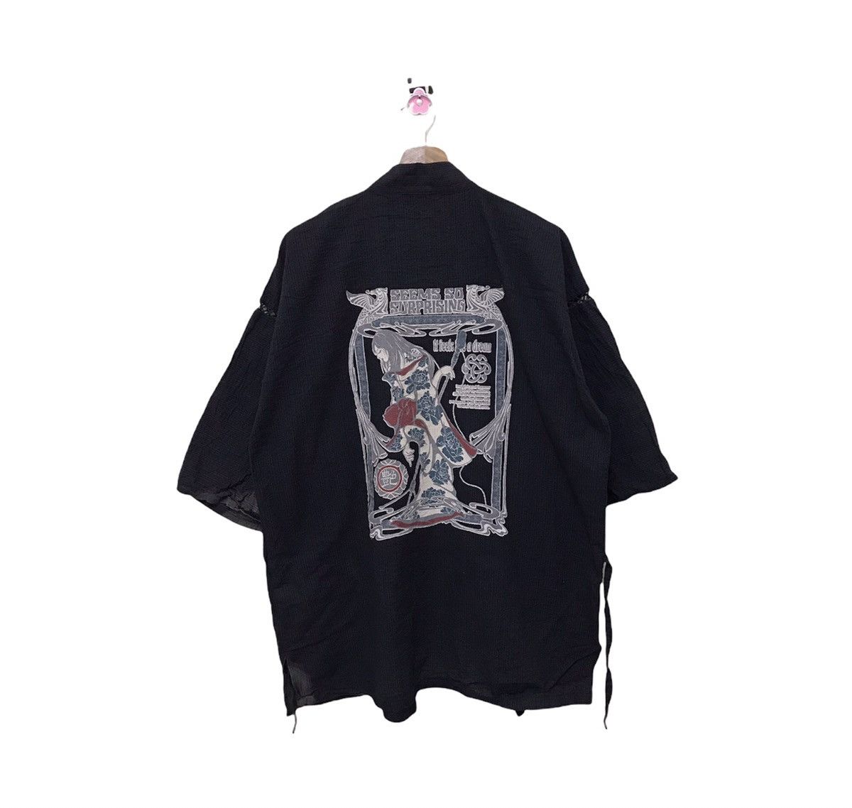 Japanese Brand × Vintage Vintage Hanten Kimono Giesha Big Print Size US L / EU 52-54 / 3 - 2 Thumbnail