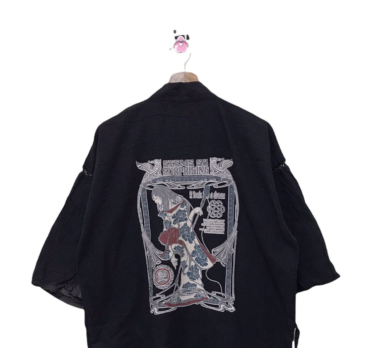 Japanese Brand × Vintage Vintage Hanten Kimono Giesha Big Print Size US L / EU 52-54 / 3 - 3 Thumbnail