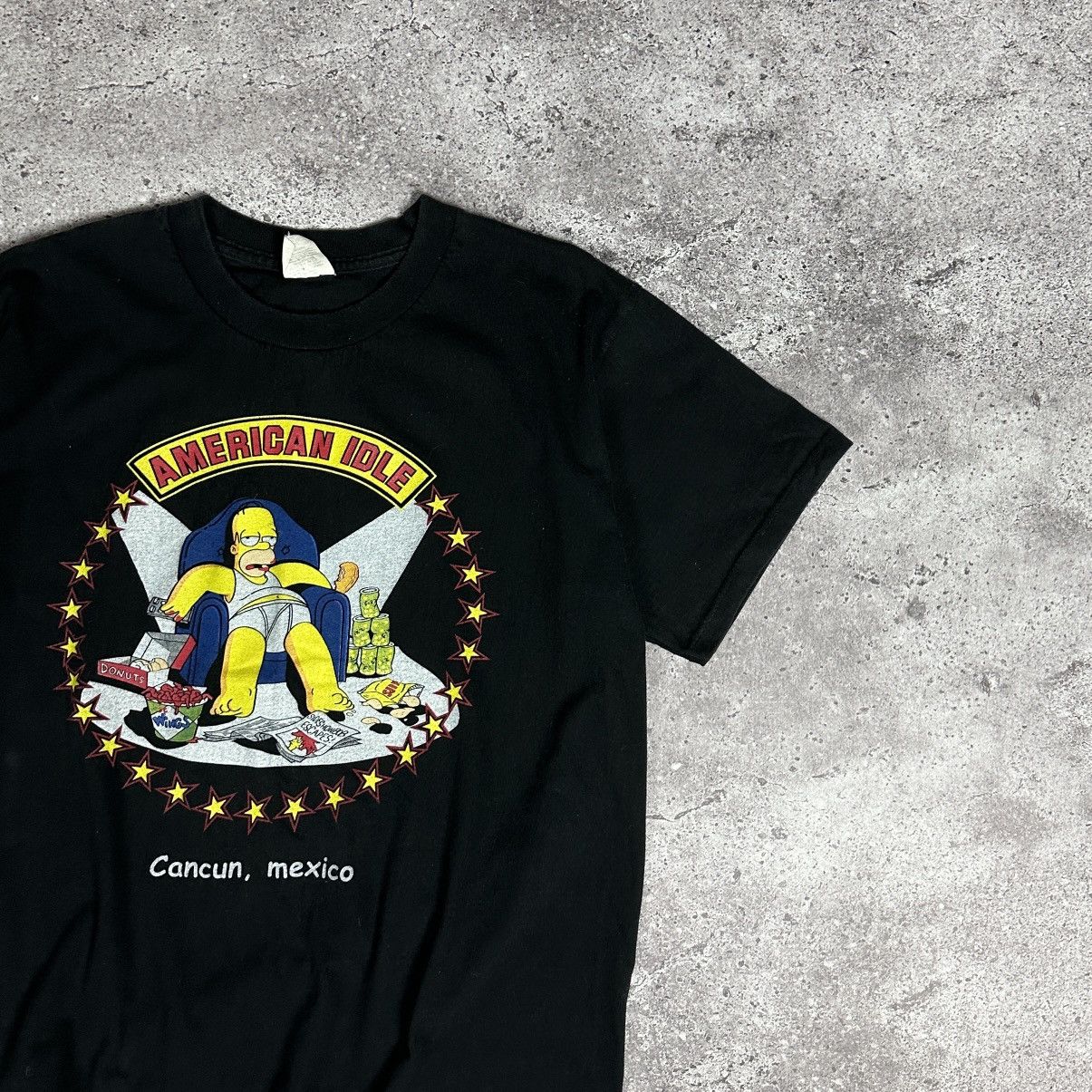 Vintage Vintage 90s The Simpsons American Idle humor tee Homer y2k Size US L / EU 52-54 / 3 - 2 Thumbnail