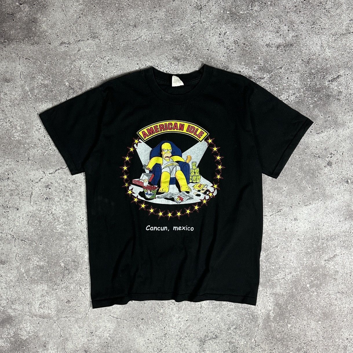 Vintage Vintage 90s The Simpsons American Idle humor tee Homer y2k Size US L / EU 52-54 / 3 - 1 Thumbnail