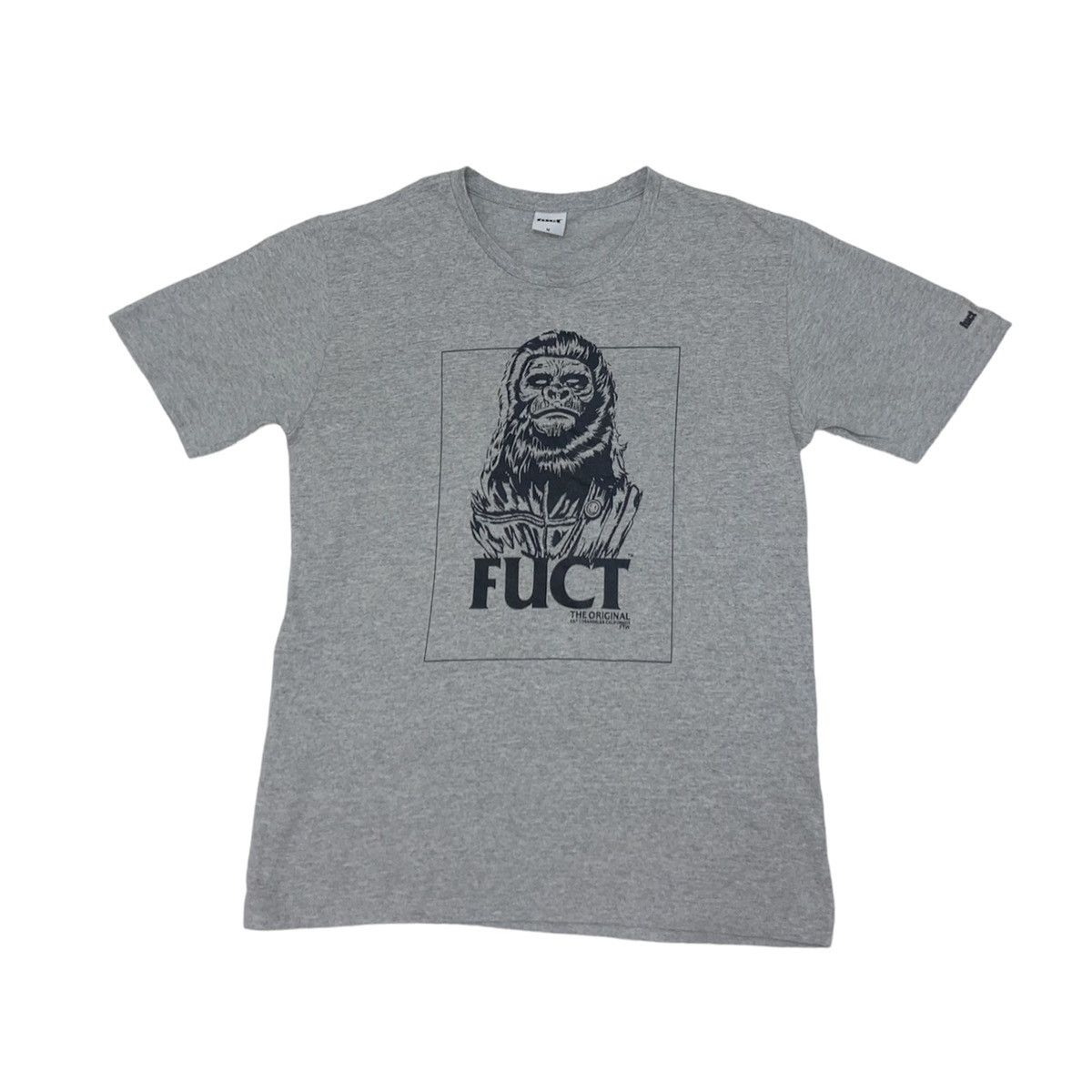 image of Fuct Godzilla Spell Out Tshirt in Grey, Men's (Size Medium)