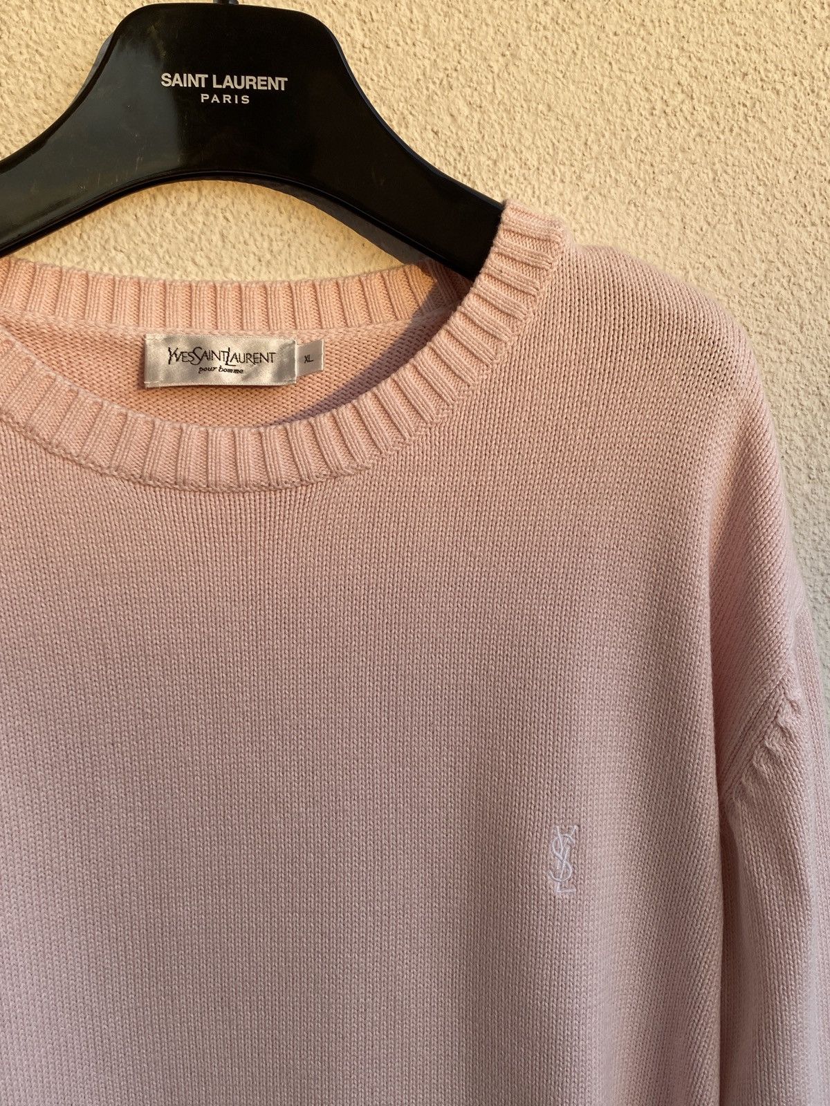 Image of Vintage x YVES Saint Laurent Pinky YSL Sweater Knit in Cream Pinky Beige, Men's (Size XL)