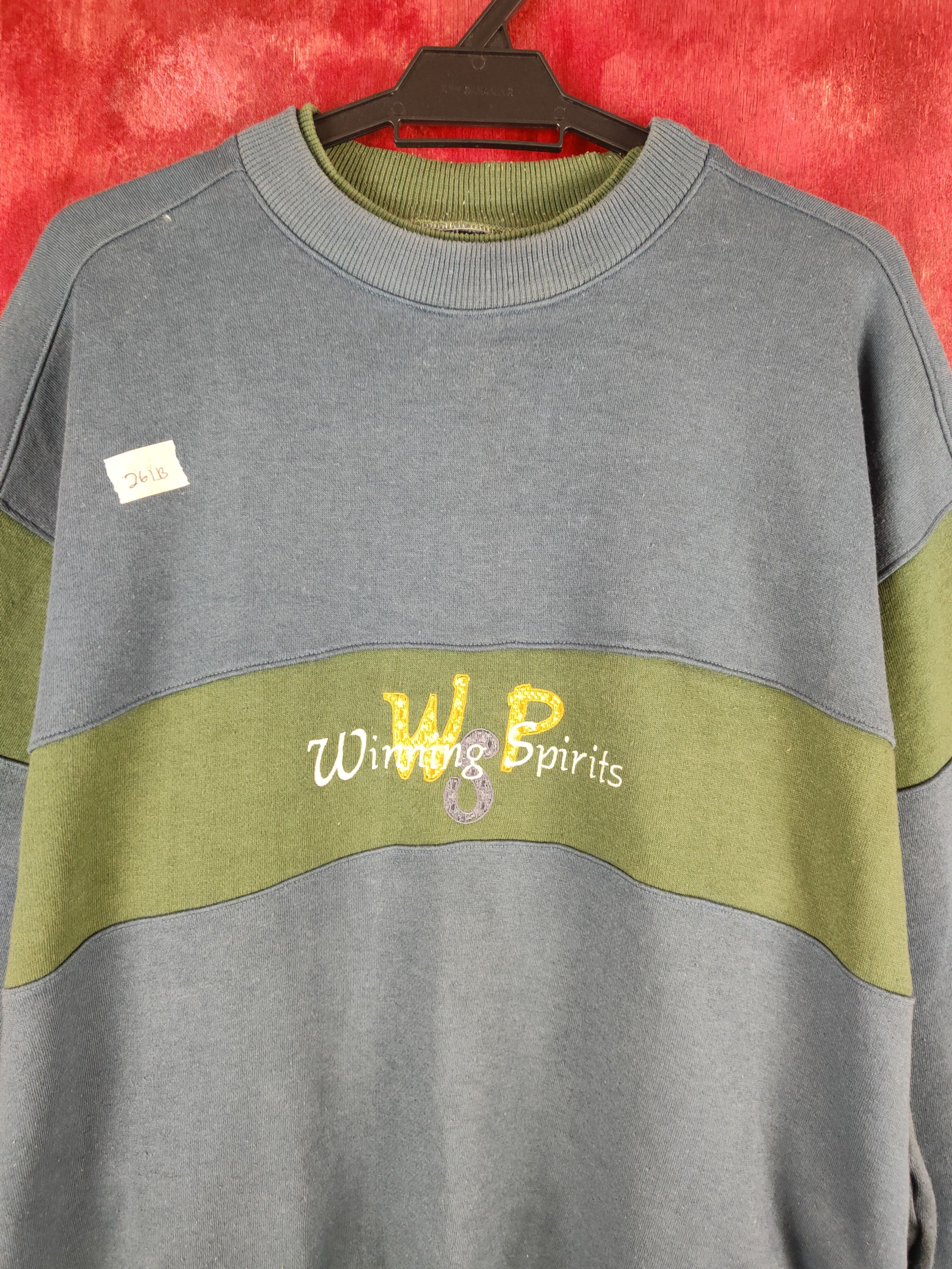 Japanese Brand Winning Spirits vintage Blue Green Sweatshirt #261B Size US L / EU 52-54 / 3 - 2 Thumbnail
