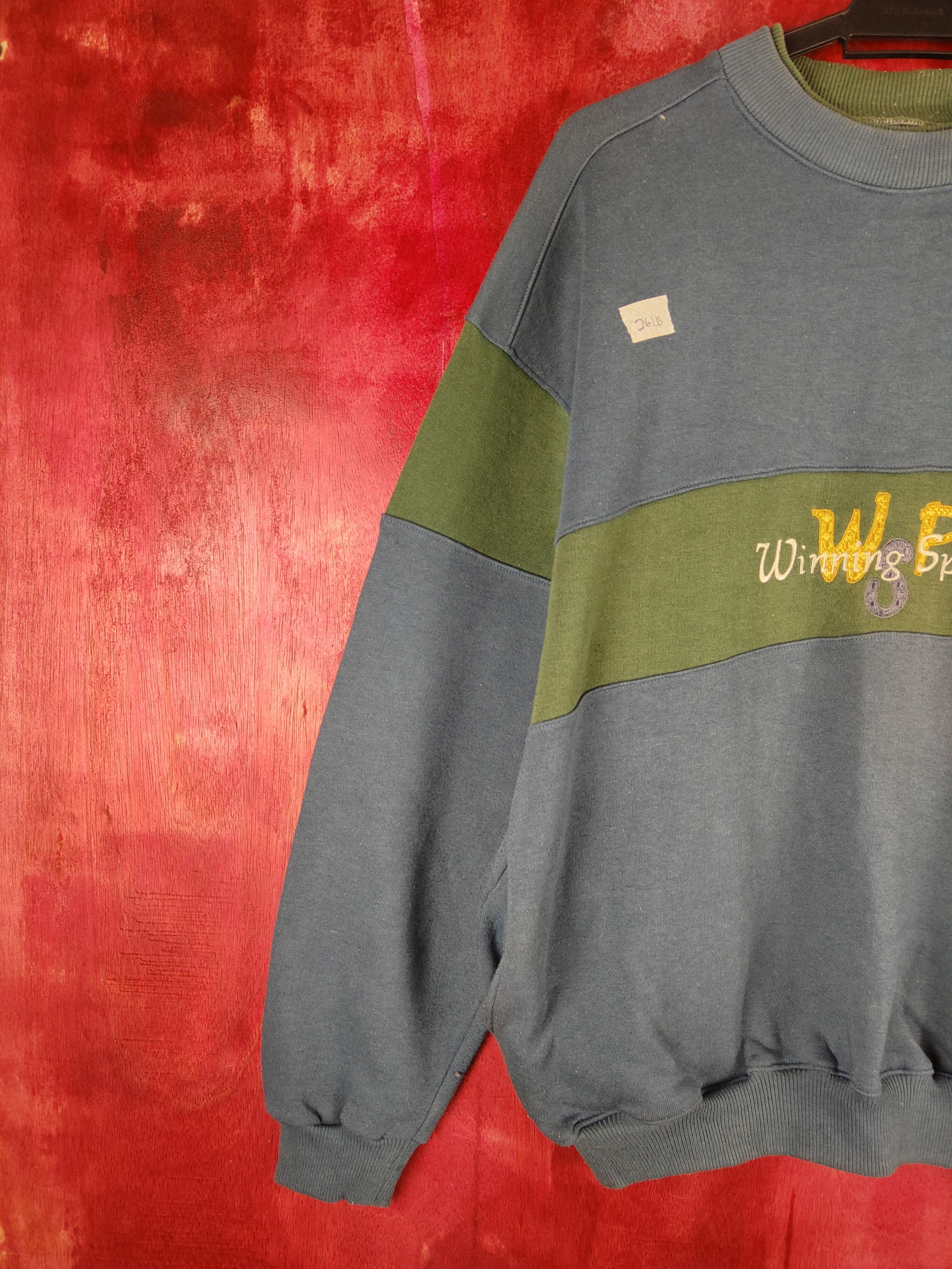 Japanese Brand Winning Spirits vintage Blue Green Sweatshirt #261B Size US L / EU 52-54 / 3 - 4 Thumbnail