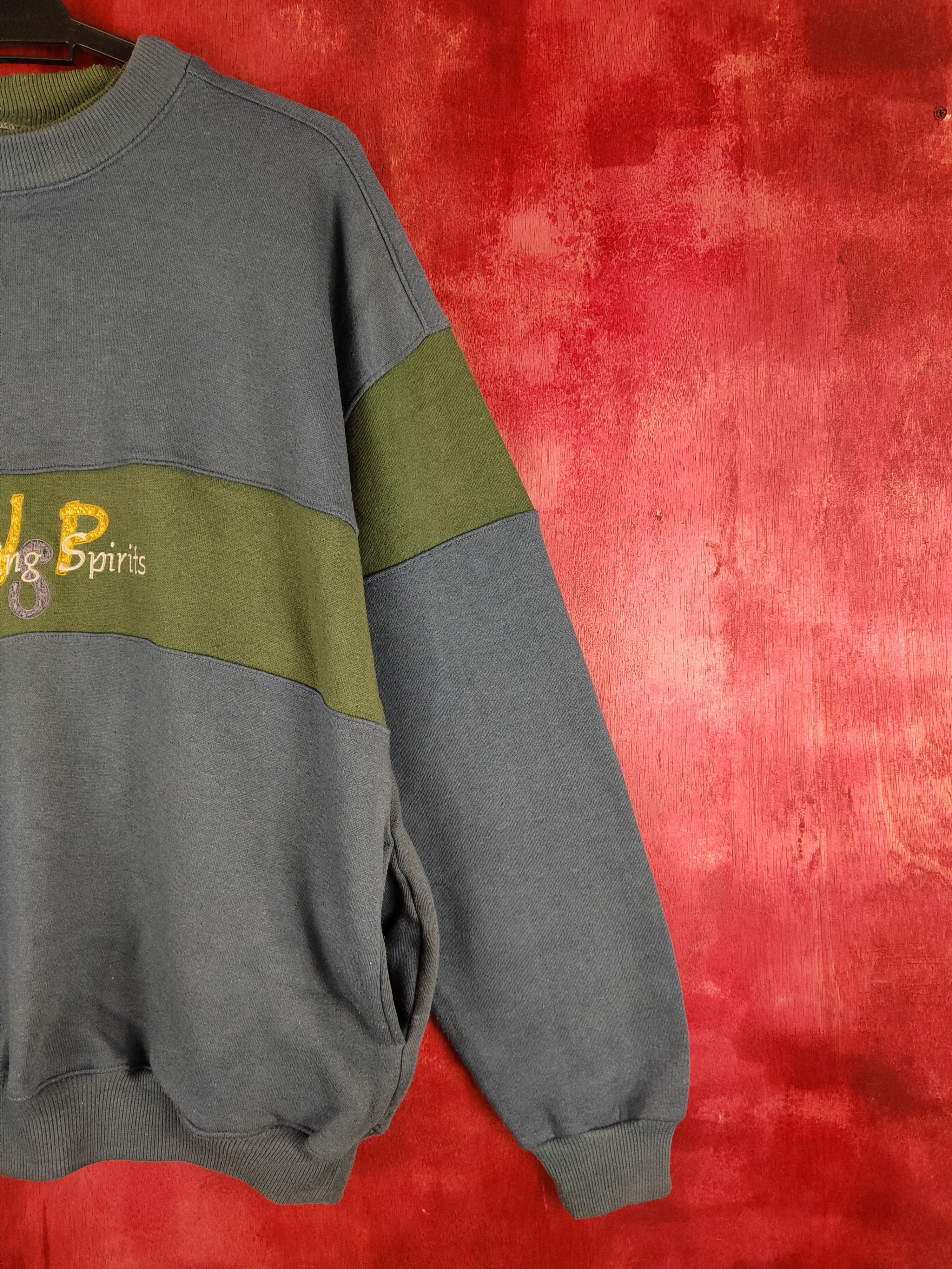 Japanese Brand Winning Spirits vintage Blue Green Sweatshirt #261B Size US L / EU 52-54 / 3 - 6 Thumbnail